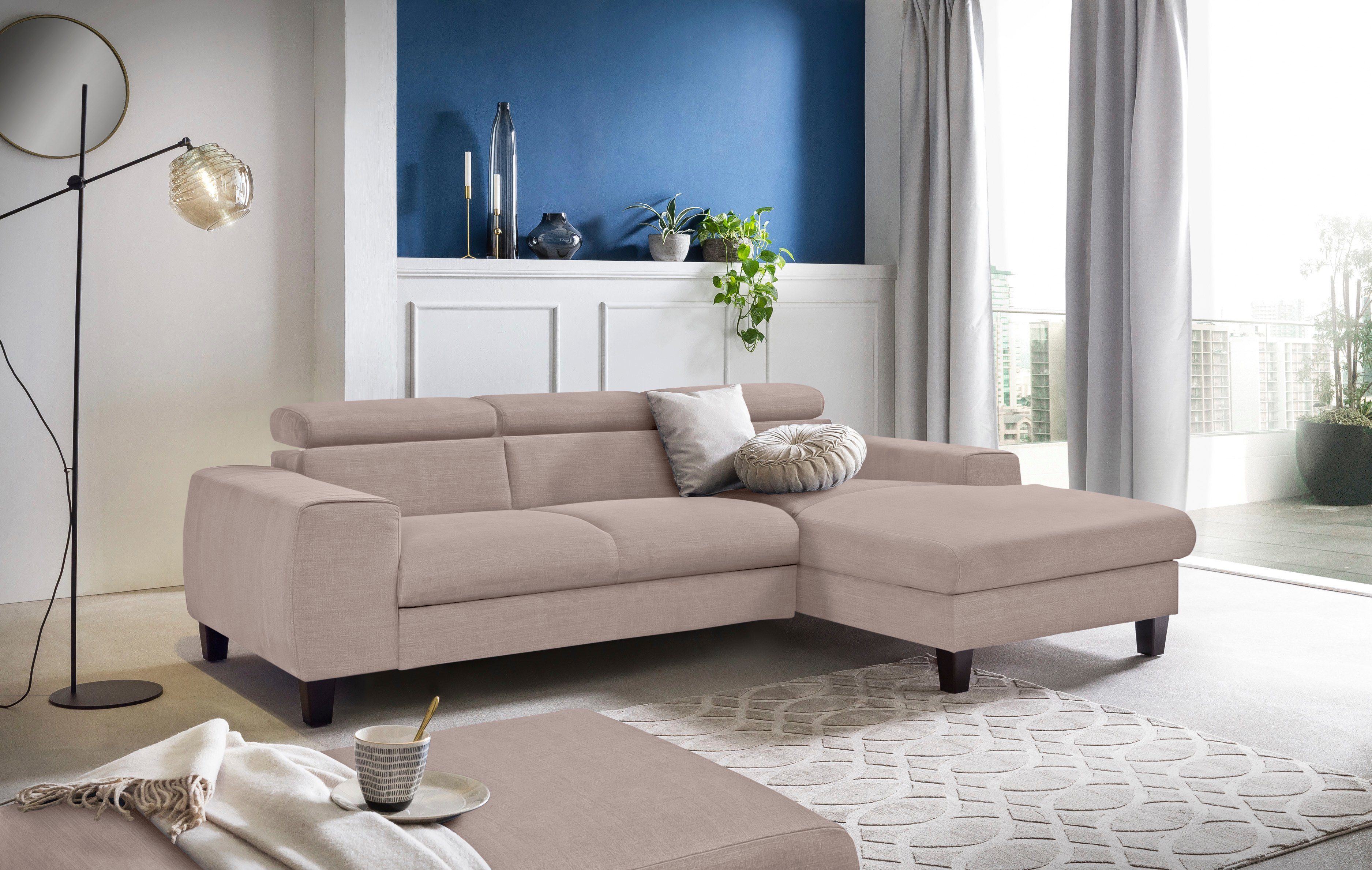 COTTA Ecksofa Morven L-Form mit Kopfteilverstellung, günstig online kaufen
