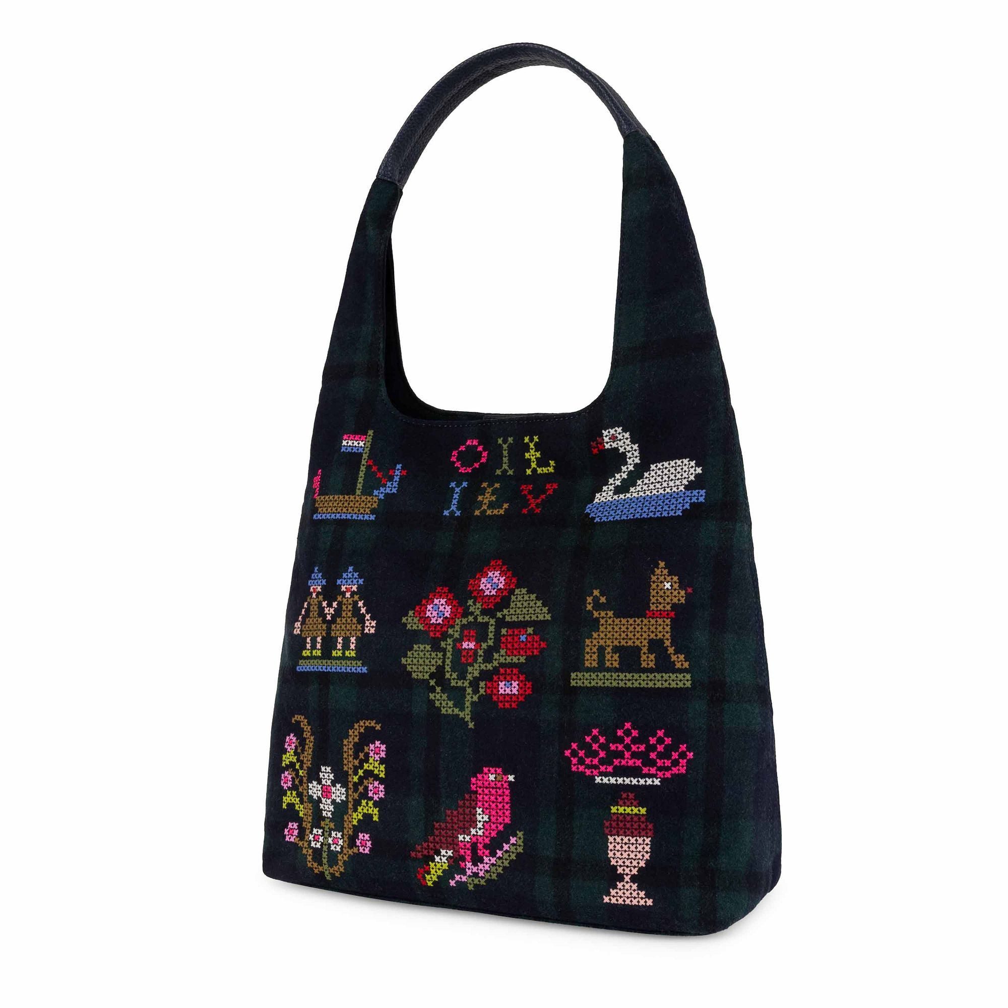 Oilily Schultertasche Marken Cross Stitch, Polyester