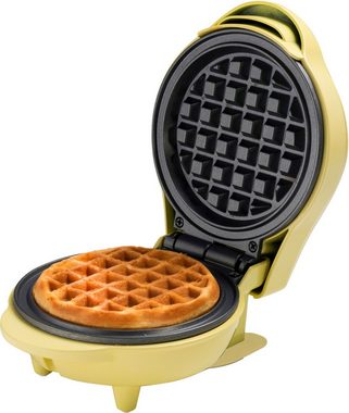 bestron Waffeleisen AMW500V Mini, 550 W, für klassische Waffeln, kleiner Waffelmaker mit Antihaftbeschichtung