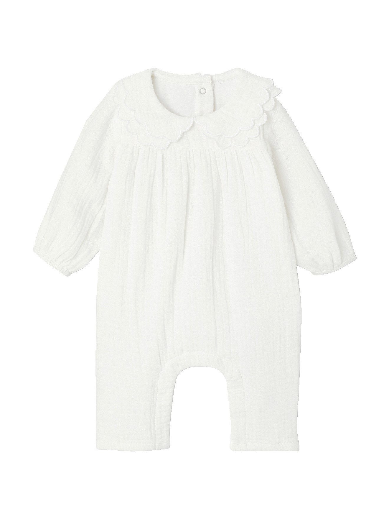 vertbaudet Jumpsuit Baby Strampler aus Baumwoll-Musselin