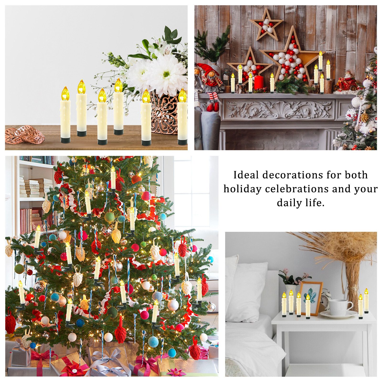 Gotoll LED-Christbaumkerzen LZ20-40 mit Batterie Weihnachtskerzen günstig online kaufen