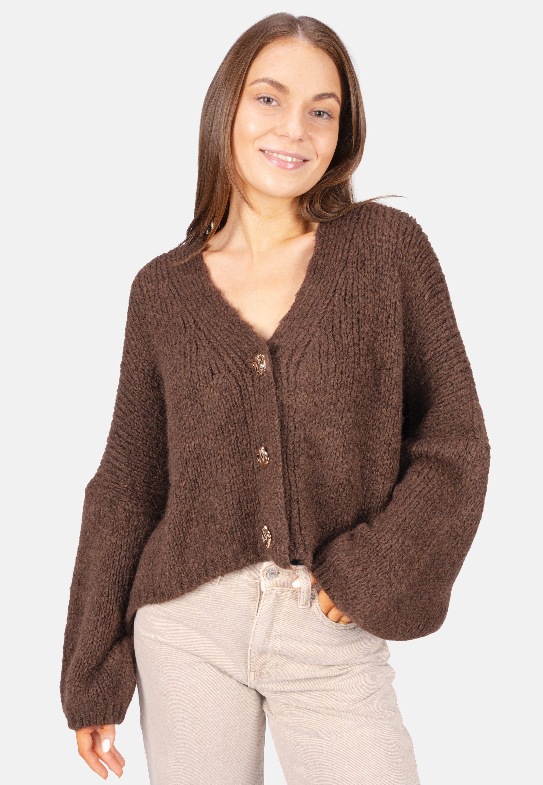 Seasons of April Cardigan JOJO (1-tlg) Damen Cardigan Strickjacke Oversize mit Knöpfen