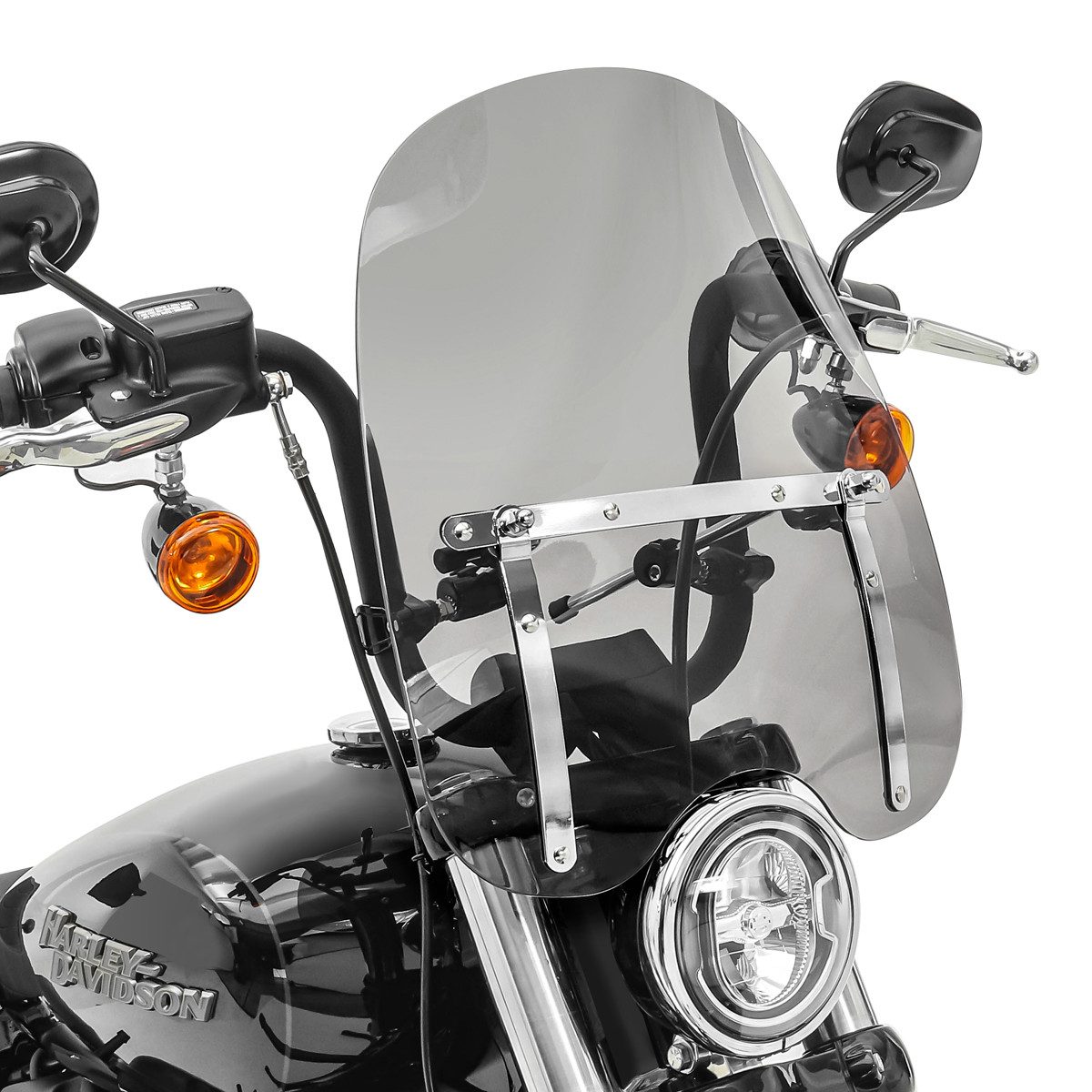 Craftride Motorradhelm-Visier Windschild CW1 für Honda Shadow VT 125/ 600/ C, Rebel 500 dunkel getön
