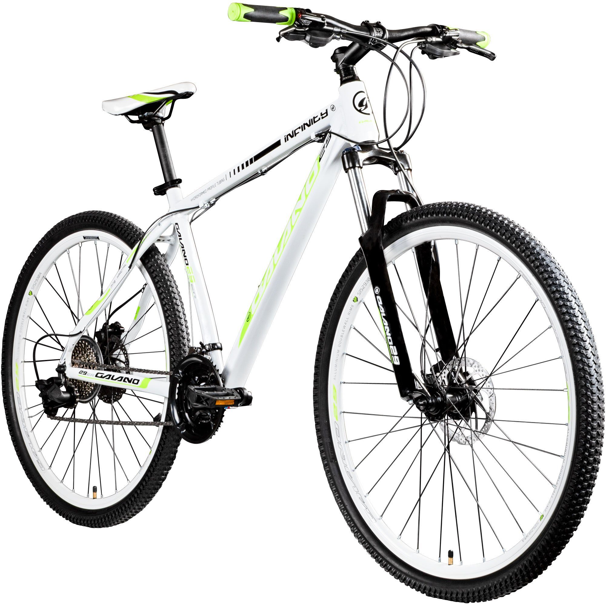 Galano Mountainbike Infinity, 24 Gang, Kettenschaltung, Mountainbike 29 Zoll  für Damen und Herren 175 - 190 cm Downhill Bike MTB Hardtail Fahrrad 24  Gänge Mountain Bike