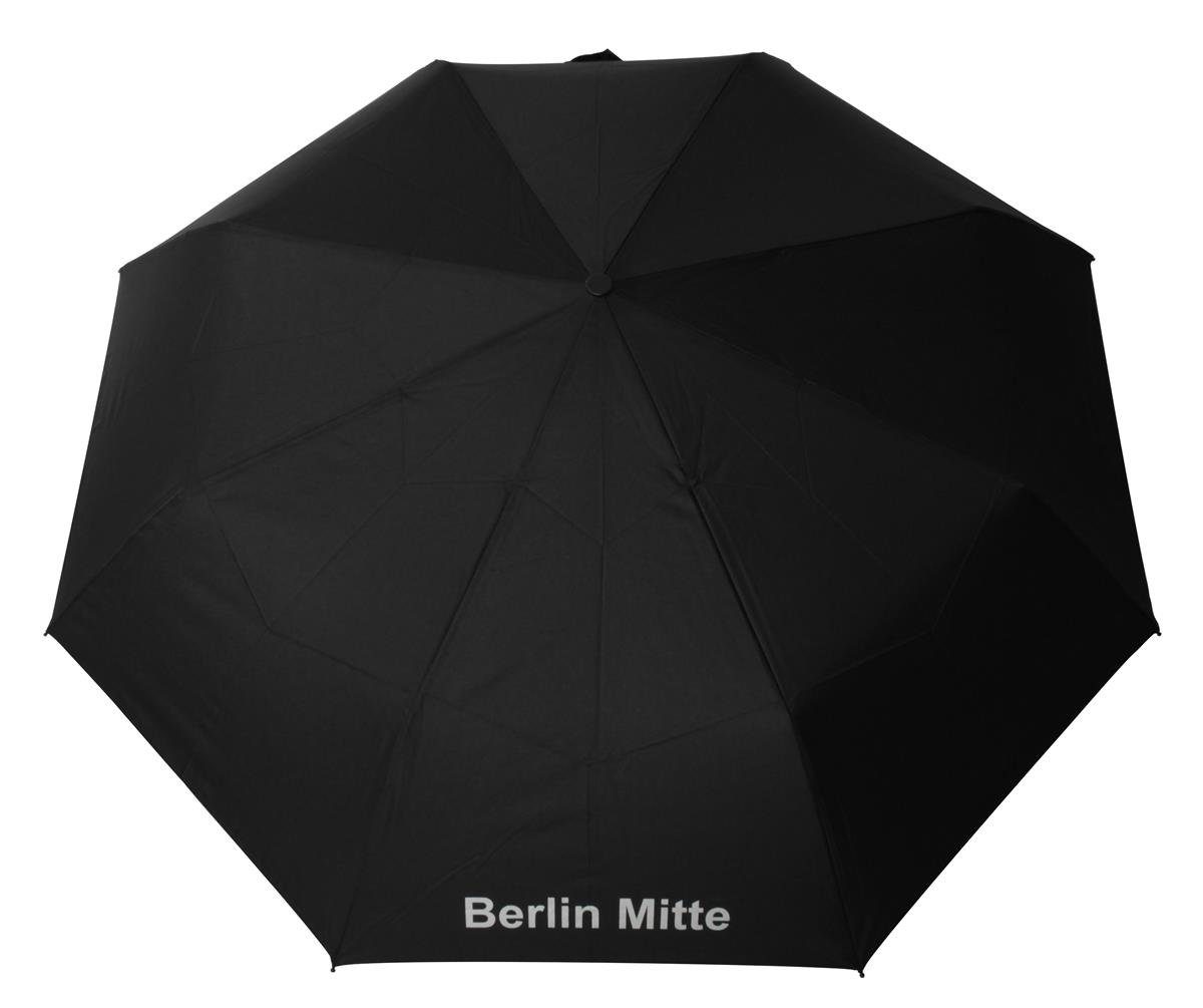 HAPPY RAIN Taschenregenschirm 232013 Berlin Mitte, Schriftzug Stadtteil