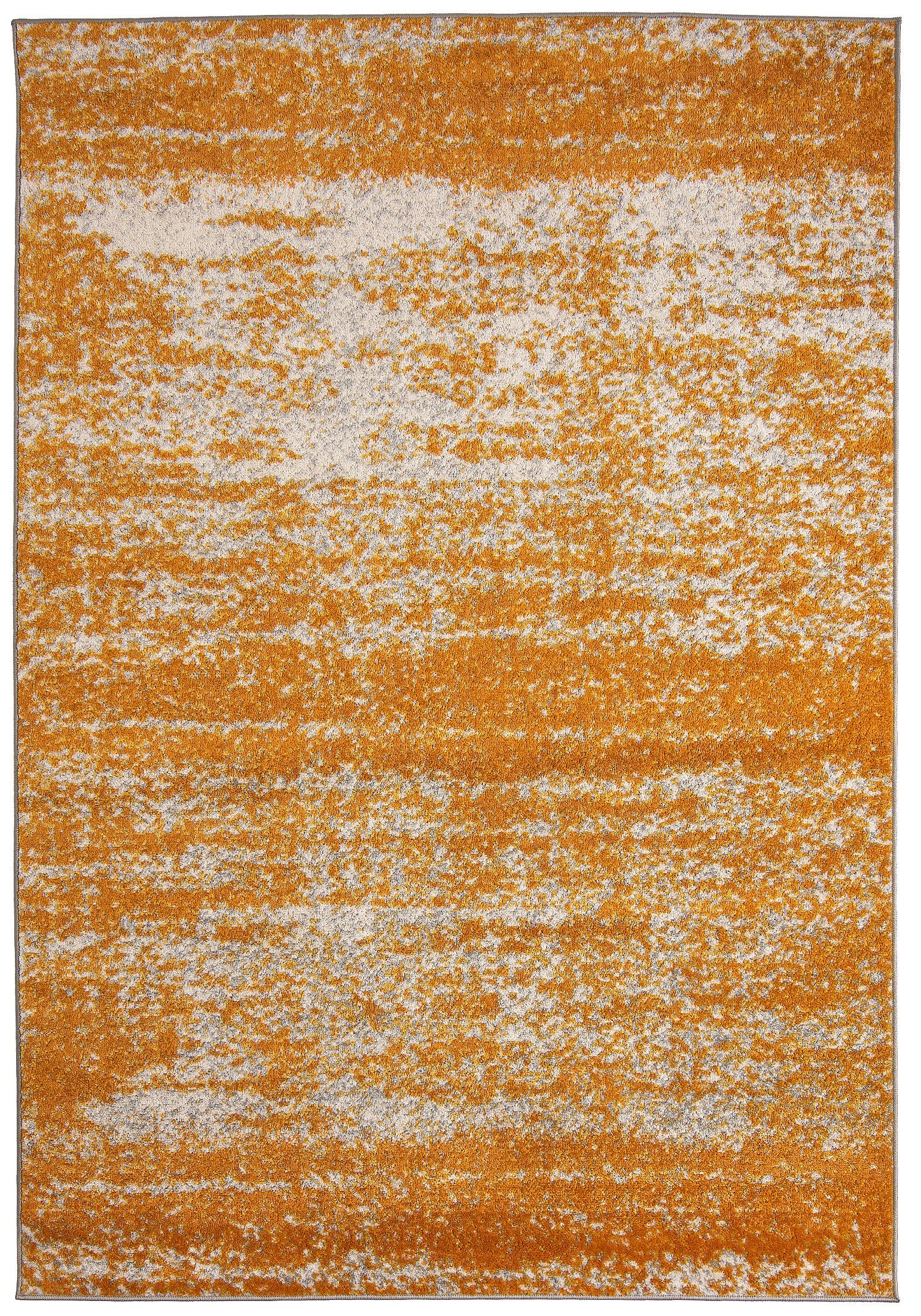 Teppich Kurzflor, Orange Fußbodenheizung, 7 Kurzflor Mazovia, Muster für mm, 180 Modern Designteppich farbe Höhe Geeignet - Abstrakt 260 cm, x