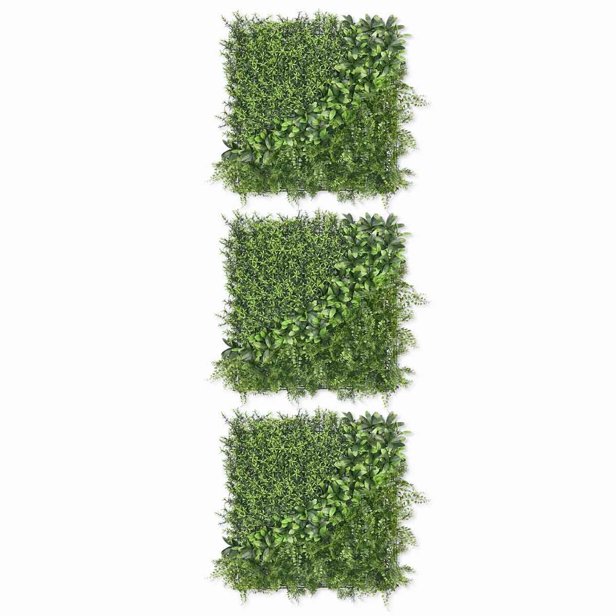 Kunstpflanze Künstliche Pflanzenwand Indoor & Outdoor, Blumenwand, Green Wall Waldgrün, JELLE & JACOB, Höhe 50 cm, pflegeleicht & langlebig für Wohlfühl-Atmosphäre