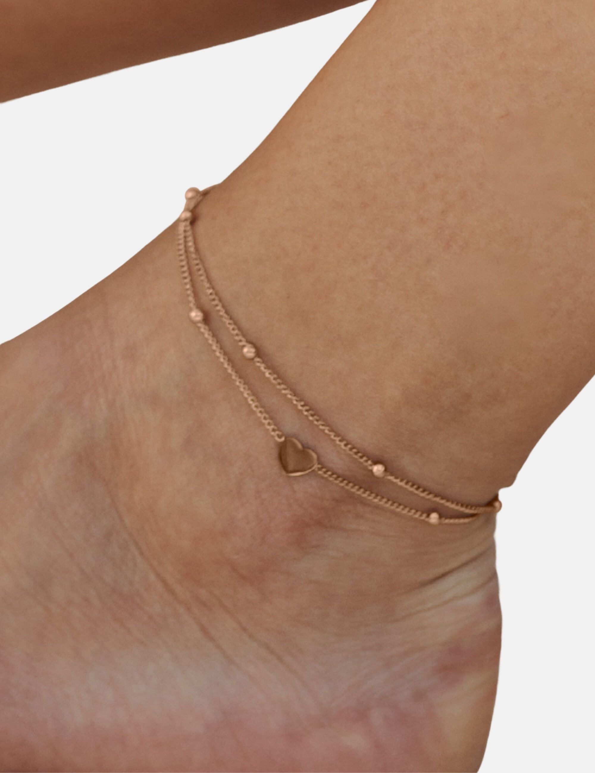 GOOD.designs Fußkette mit Anhänger (1-tlg), mit Herz-Anhänger