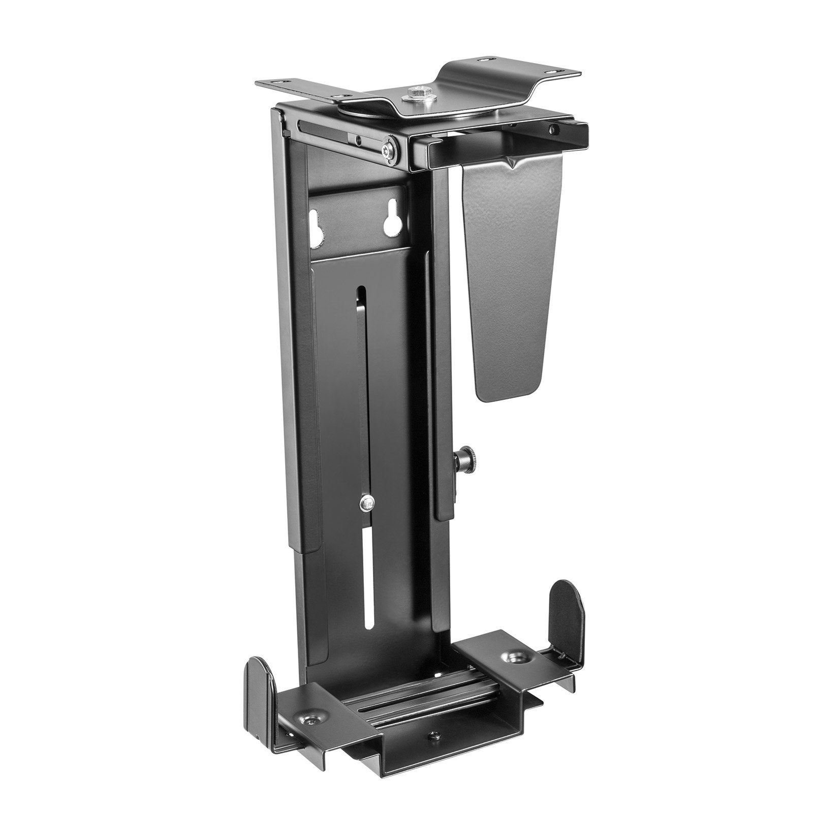 CAVO Halterung Desktop PC-Halterung CH-LOCK-360 drehbar um 360° verstellbar, (mit Diebstahlsicherung, für PC bis 88x516 mm 10 kg, schwarz)