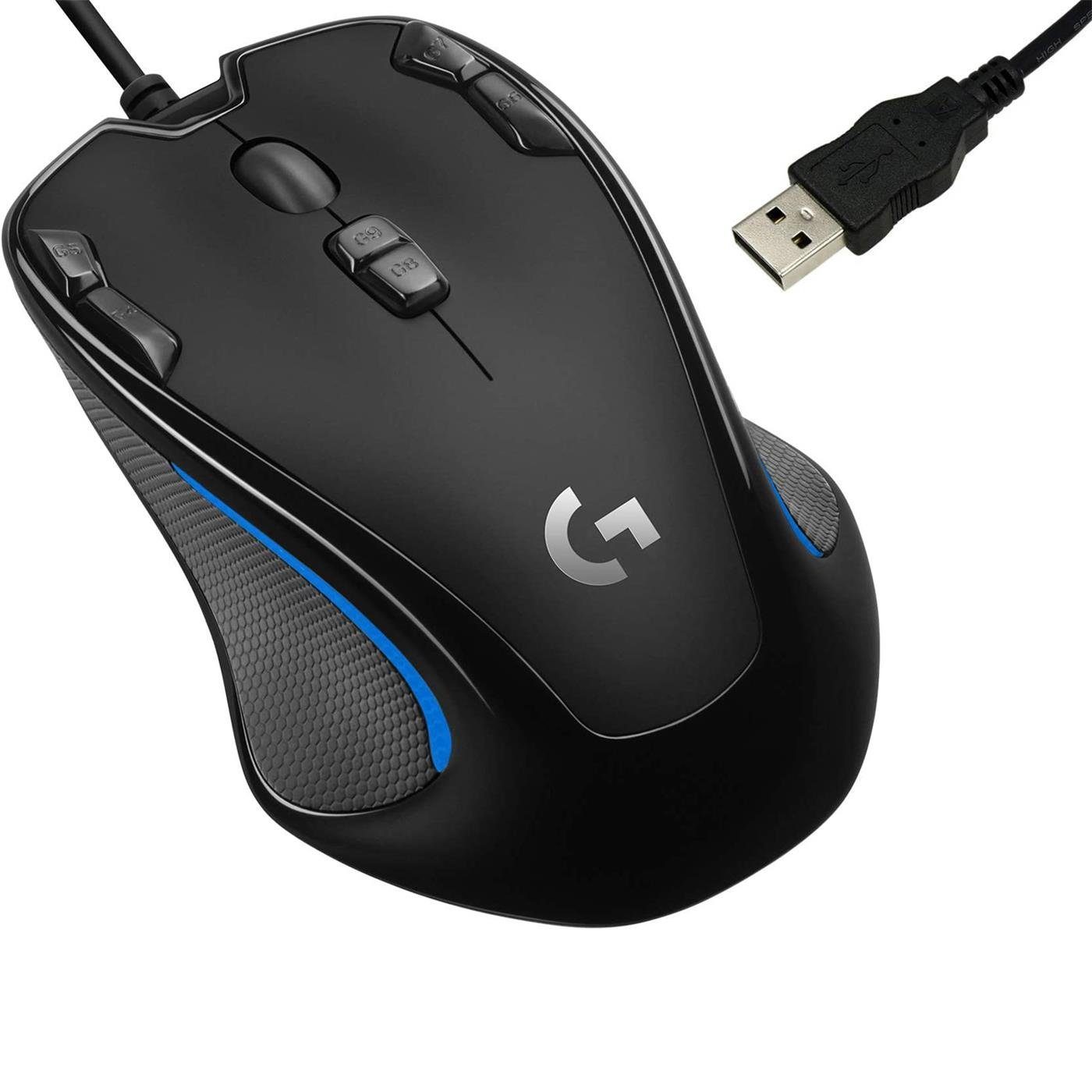 Logitech G300s USB Gaming Mäuse (kabelgebunden, Programmierbare Gaming Maus  mit 9 Tasten)