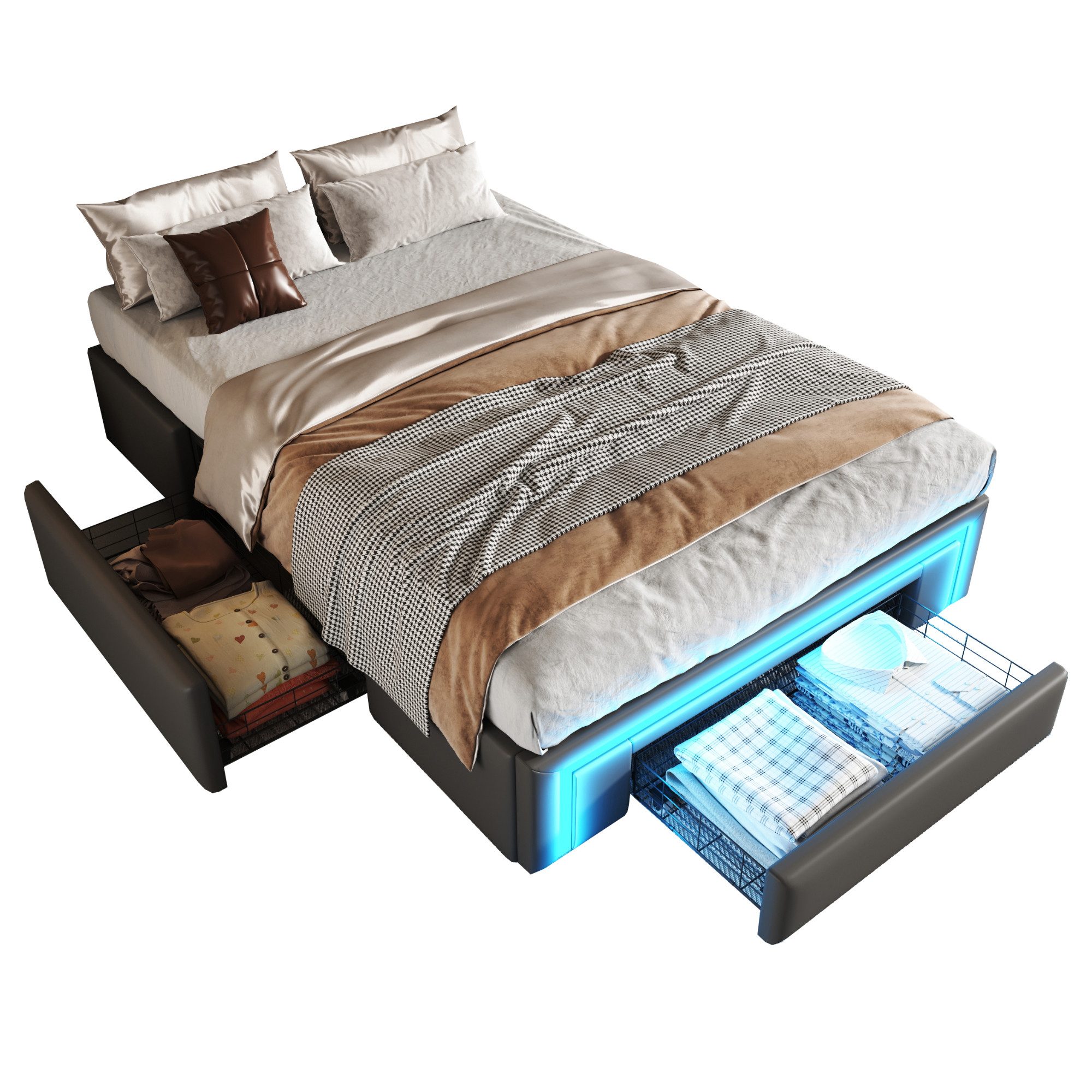 OKWISH Polsterbett Kinderbett Stauraumbett (90x200 mit günstig online kaufen