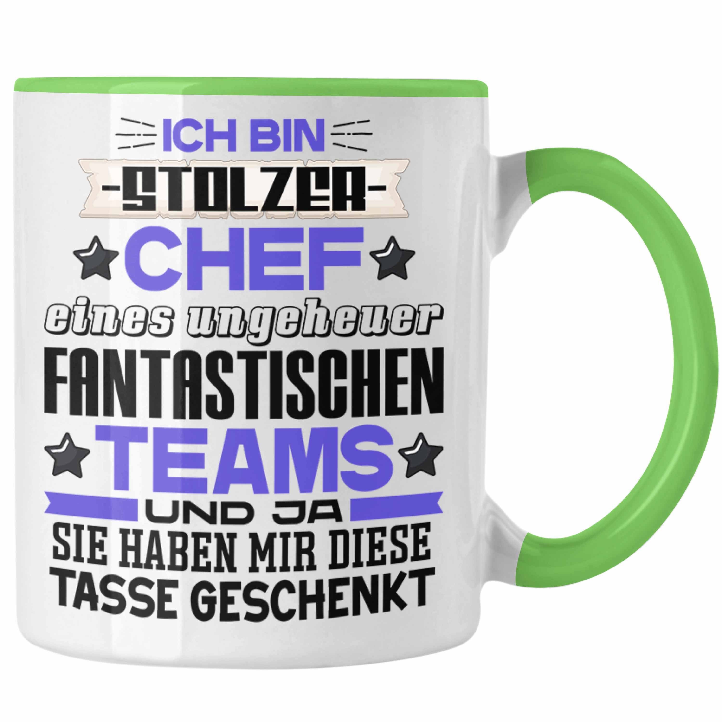 Fantastisches Geschenk Ich Team Bester Tasse Chef Chef Ge Bin Grün Tasse Trendation Stolzer