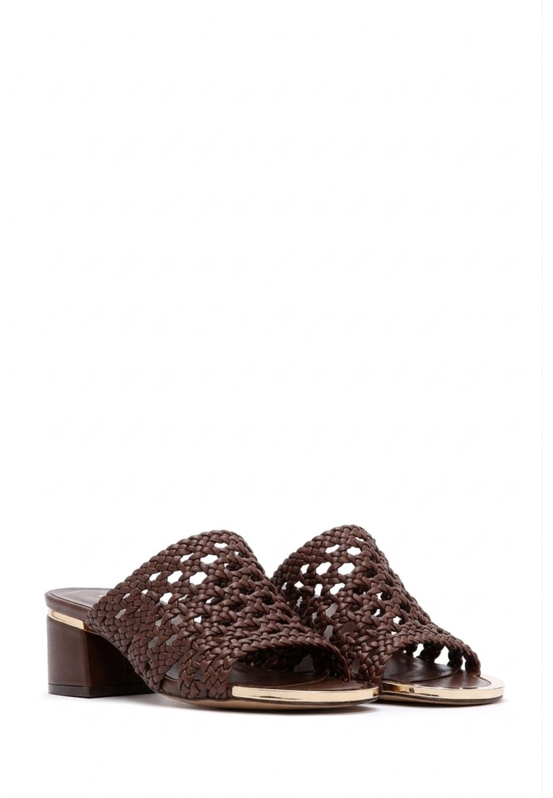 Derimod Mules aus Kunstleder mit mittelhohem Absatz Mules Kunstleder, Synthetikfutter, TPU-Sohle, Gewebtes Design