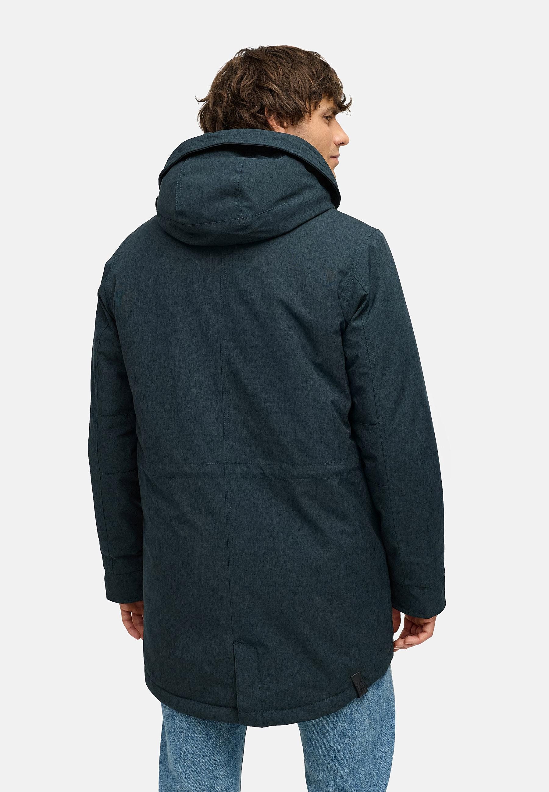 Ragwear Kurzmantel Mr Smithem YOUMODO wasserdichte lange Herren Winterjacke mit Kapuze