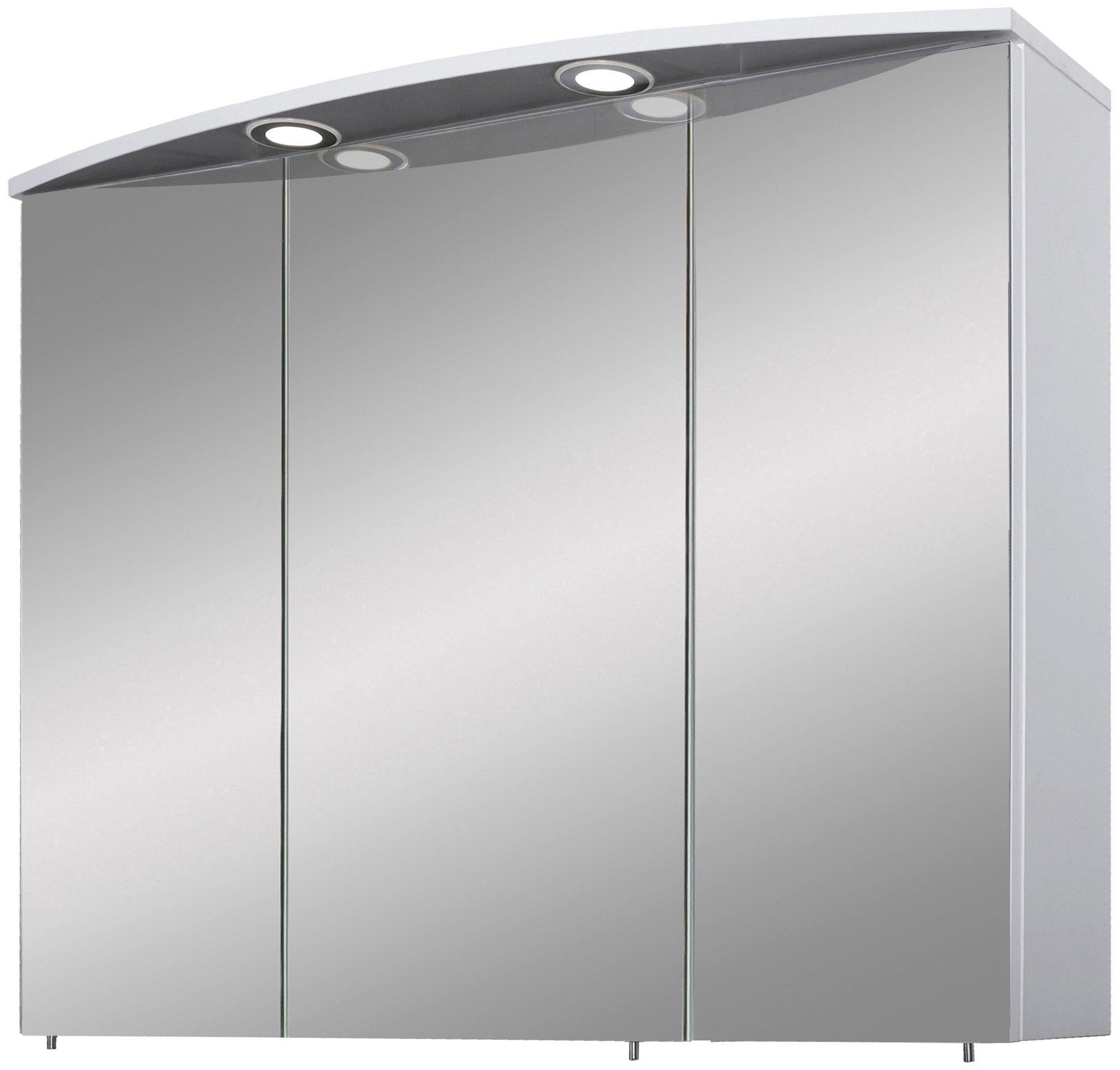 Schildmeyer Spiegelschrank Verona 2 Schalter-/Steckdosenbox 3-türig, LED-Einbaustrahler, 90 cm, Breite