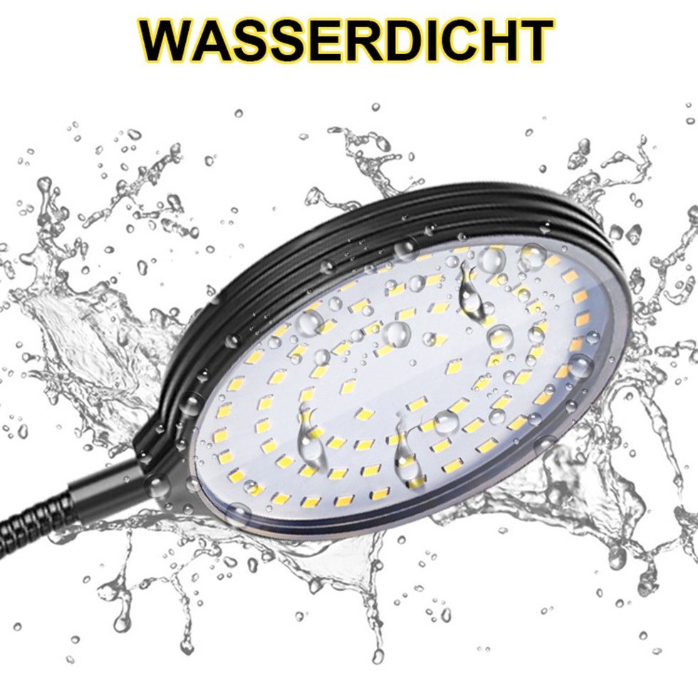 Timer, Pflanzenlampe Vollspektrum Rosnek (4000K), sonnenähnliches Sonnenähnliches Vollspektrum, Clip, dimmbar, 1/2/3/4 für wasserdicht Zimmerpflanzen, Sonnenlicht Köpfe, ein