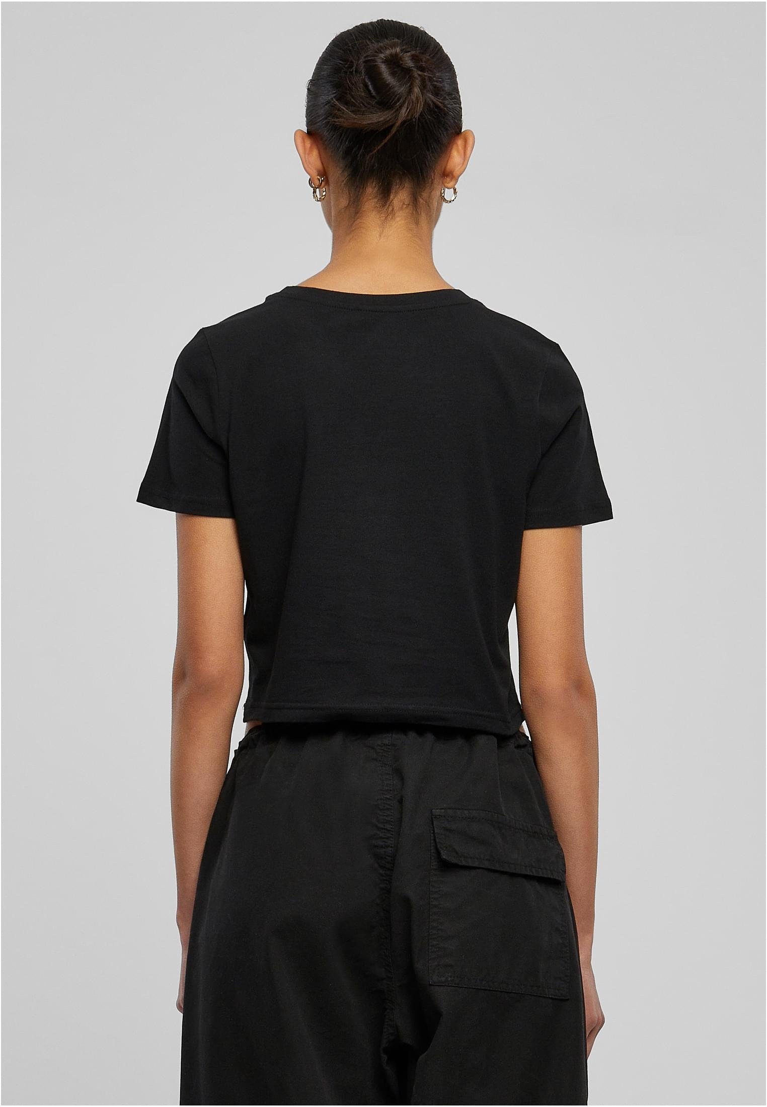 Shirt (1-tlg), aus Baumwollmischung Tee Badgirls MisterTee Kurzarmshirt angenehmer Cropped T- Damen Stylisches