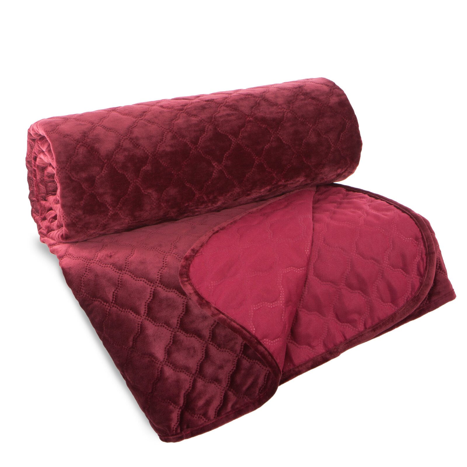 Eurofirany Tagesdecke VELVET2, Steppdecke Samtdecke Karomuster Weicher Über günstig online kaufen