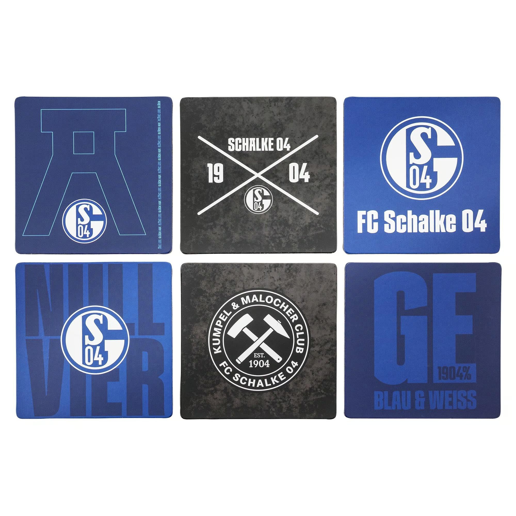 FC Schalke 04 Getränkeuntersetzer Kork-Untersetzer 6er-Set, 6-tlg.