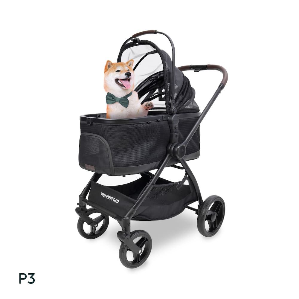 Wonderfold Hunde-Transportbox P3 Tier Transportwagen für mittlere Tiere / Hunde Buggy