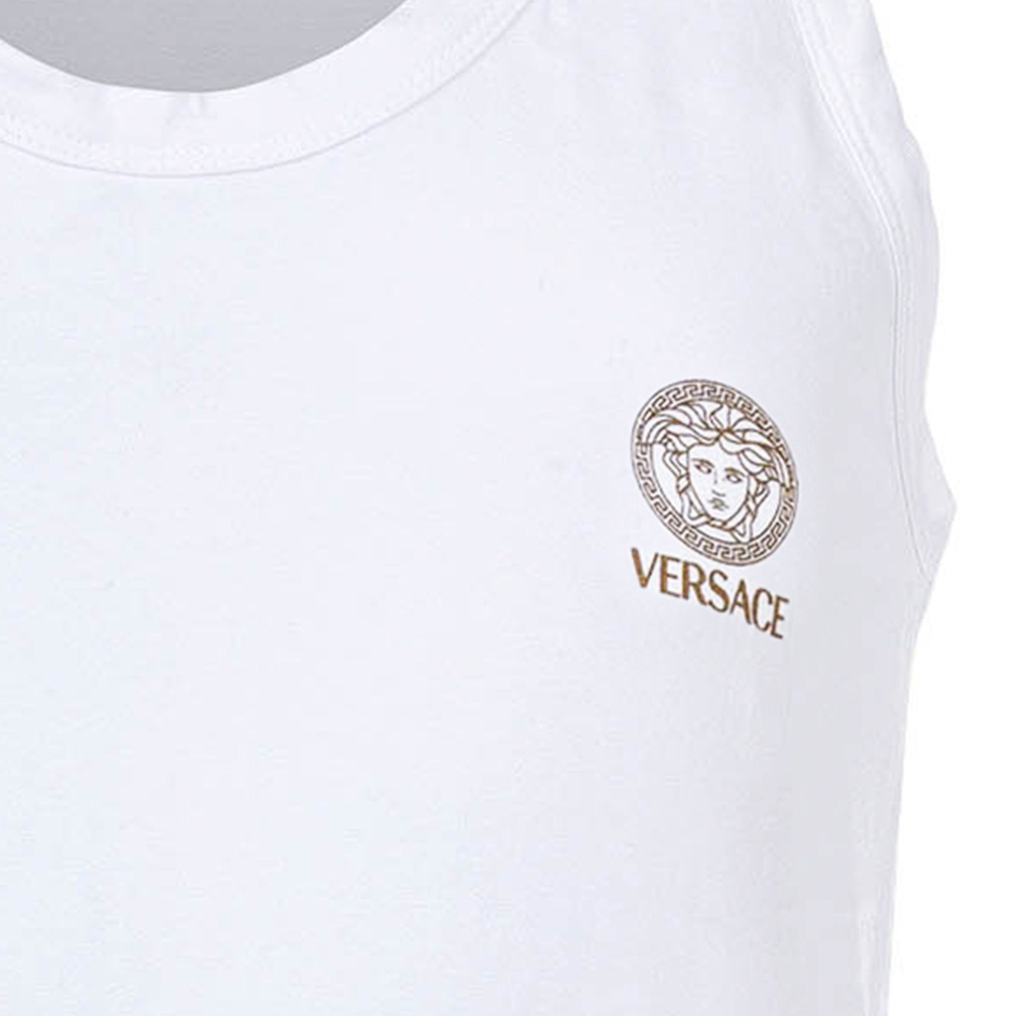 Versace Unterhemd Herren Unterhemd 1er Pack Baumwollmischung (Packung, 1er Pack)