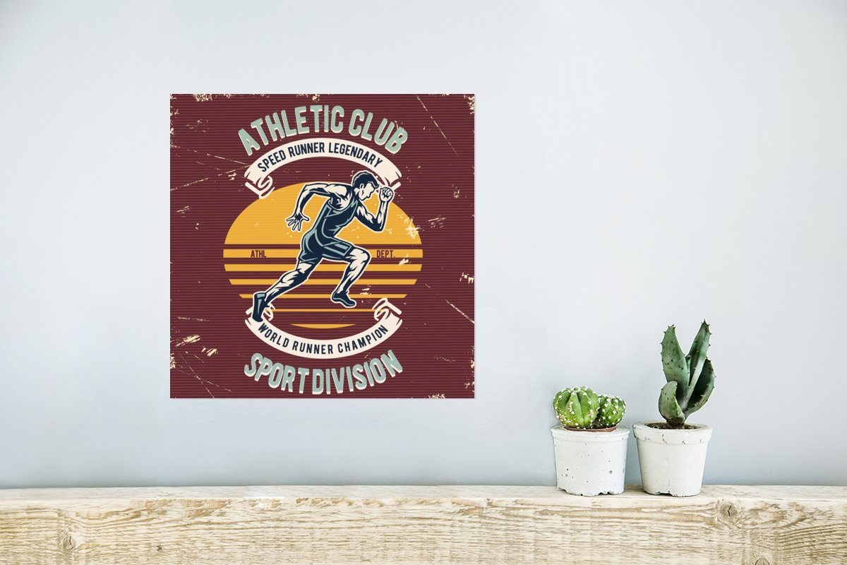 MuchoWow Poster Leichtathletik - Sport Ohne - Jahrgang, Wandbild, St), Poster, Wohnzimmer, für Rahmen (1 Wandposter