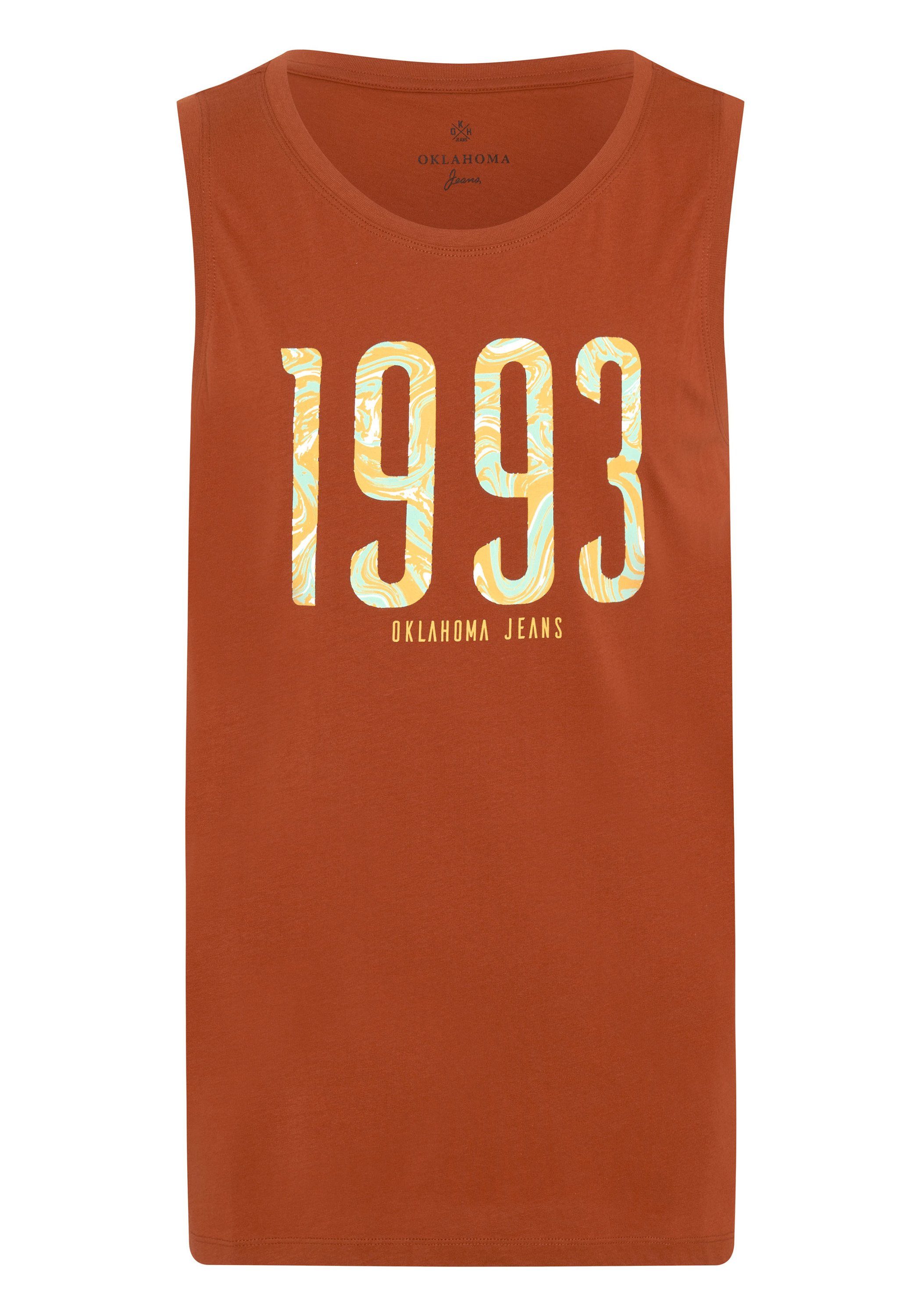 Jeans Tanktop 1993-Print Tea mit 18-1355 Oklahoma Rooibos