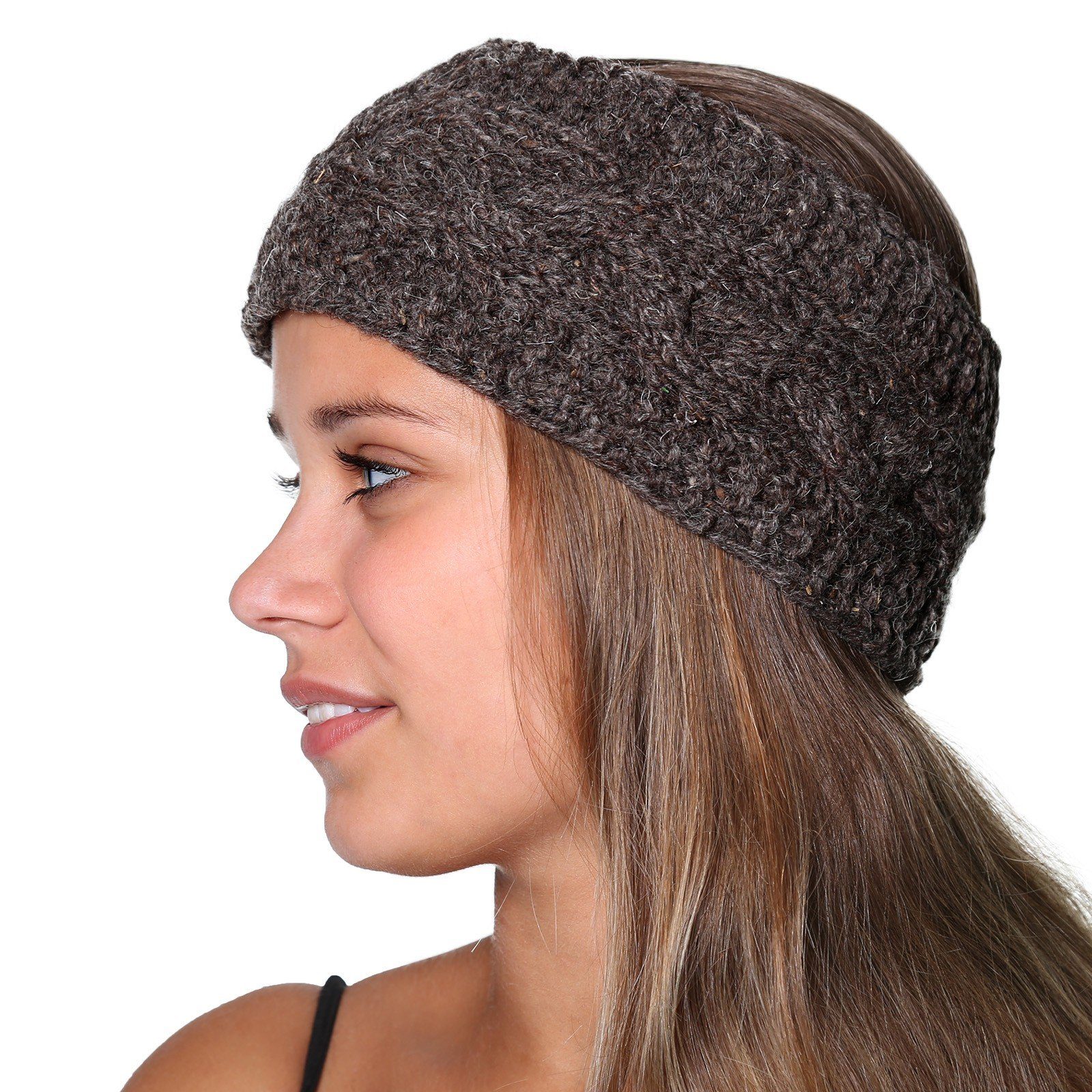 KUNST UND MAGIE Ohrenwärmer Kunst und Magie Ohrwärmer Stirnband Haarband aus Wolle gestrickt