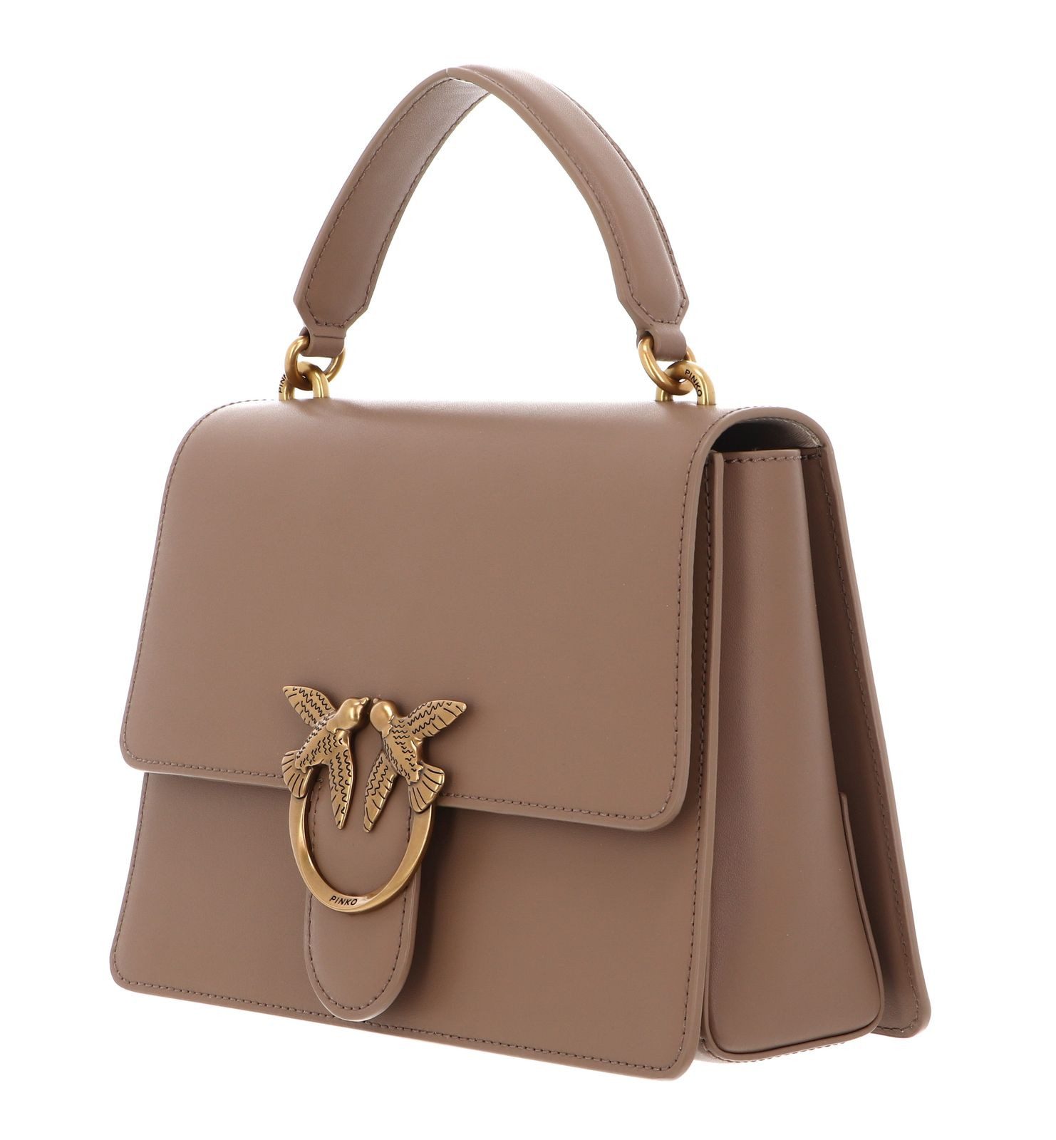 PINKO Handtasche Top Handle Classic Light, aus echtem Rindsleder
