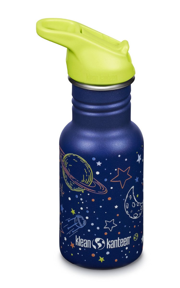 Klean Kanteen Babyflasche Kid Classic 355ml Flip Sport Cap, Fröhliche bunte Trinkflaschen für Kita, Schule, Sport und Freizeit