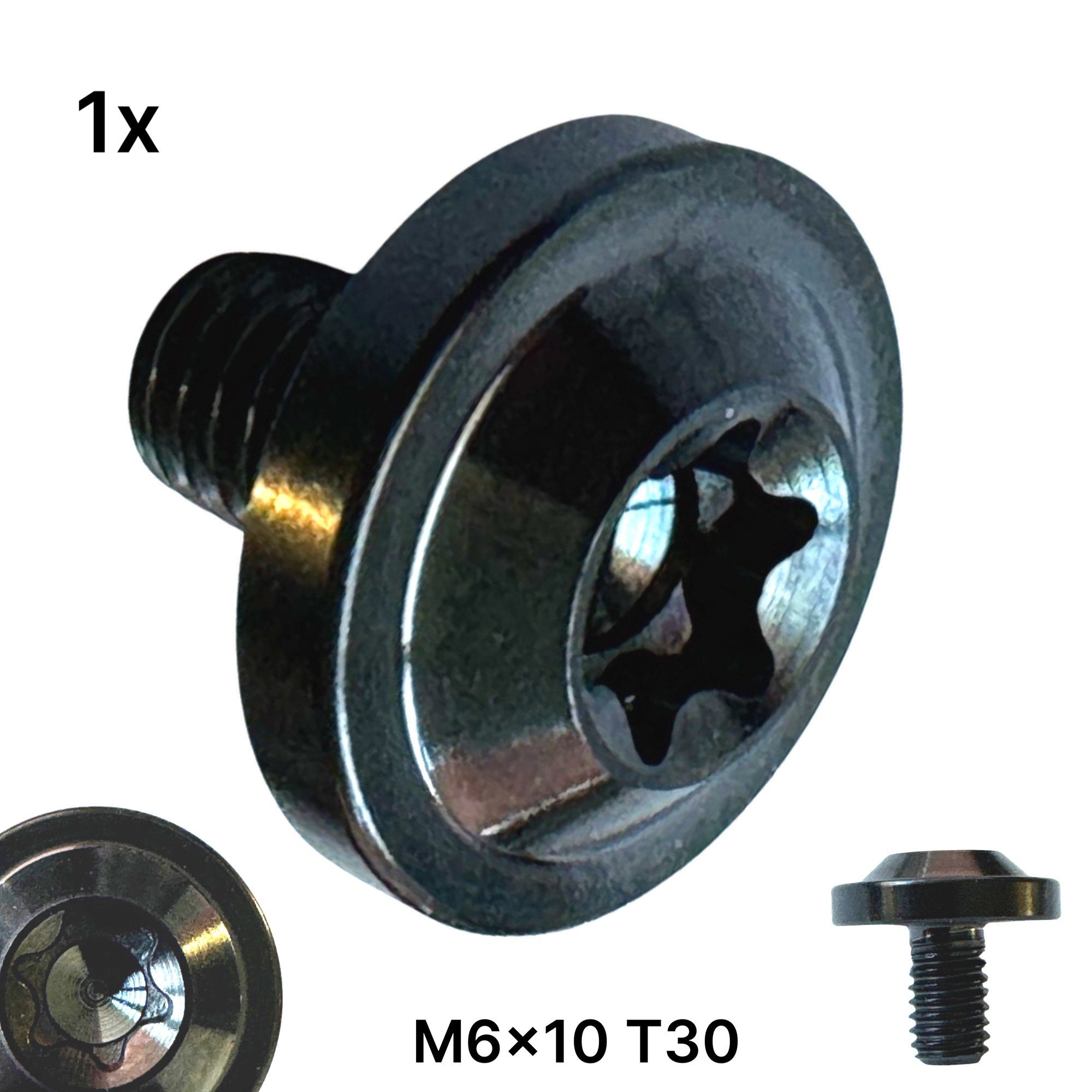 Fantic26 Schrauben-Set Titan M6x10 Torx T30 Flachkopf Motorraum Verkleidung Schraube Schwarz