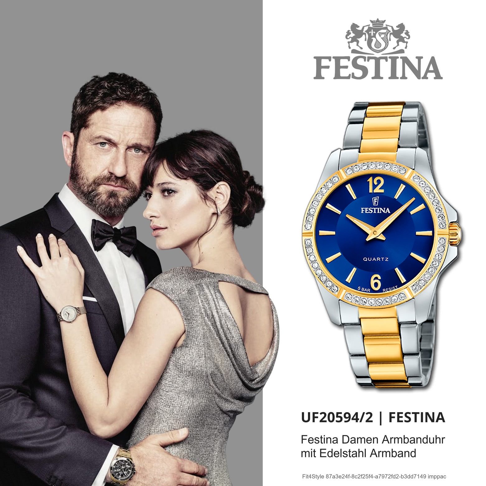 Festina Quarzuhr Festina Damenuhr Mademoiselle Armbanduhr, (Analoguhr), Damen Armbanduhr rund, Edelstahlarmband silber, gold, Fashion