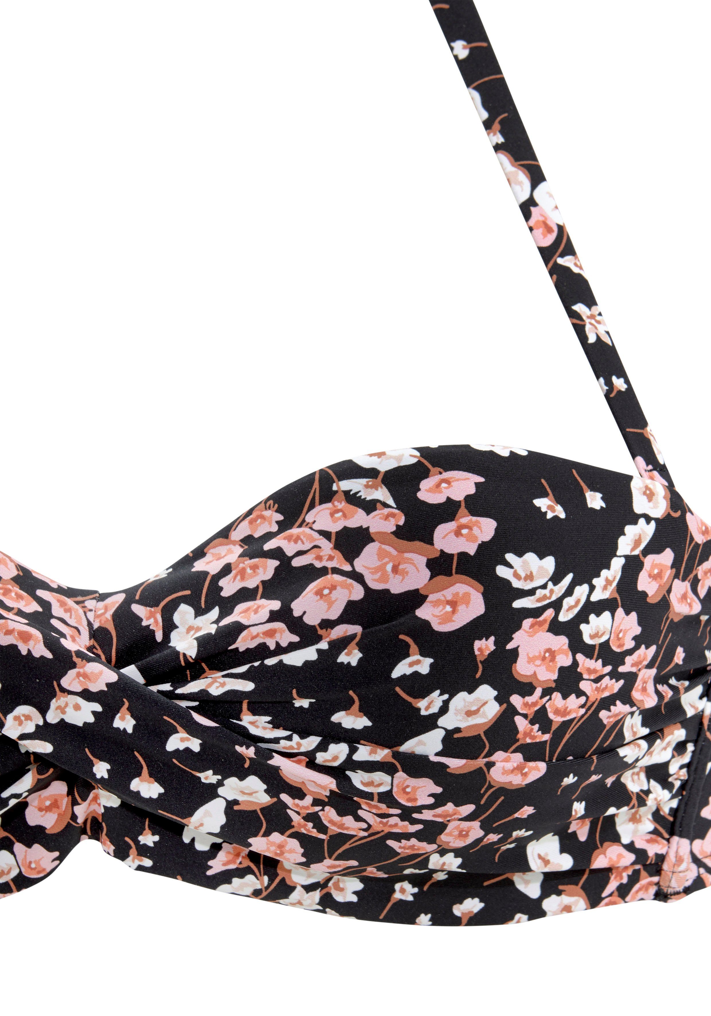 LASCANA Bügel-Bandeau-Bikini-Top Blair, mit floralem Design – Bild 3 von 5