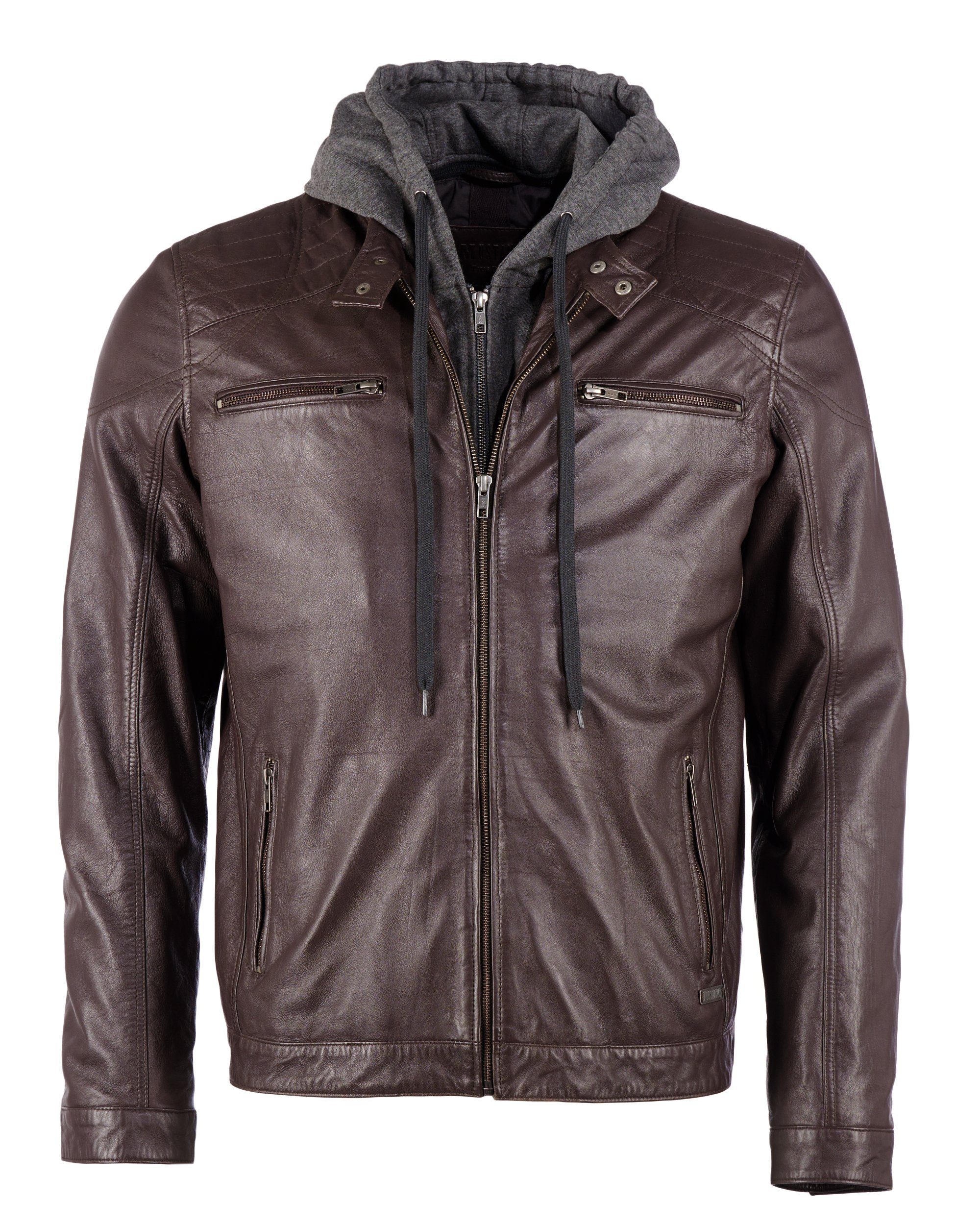 brown Lederjacke MUSTANG Foster dark