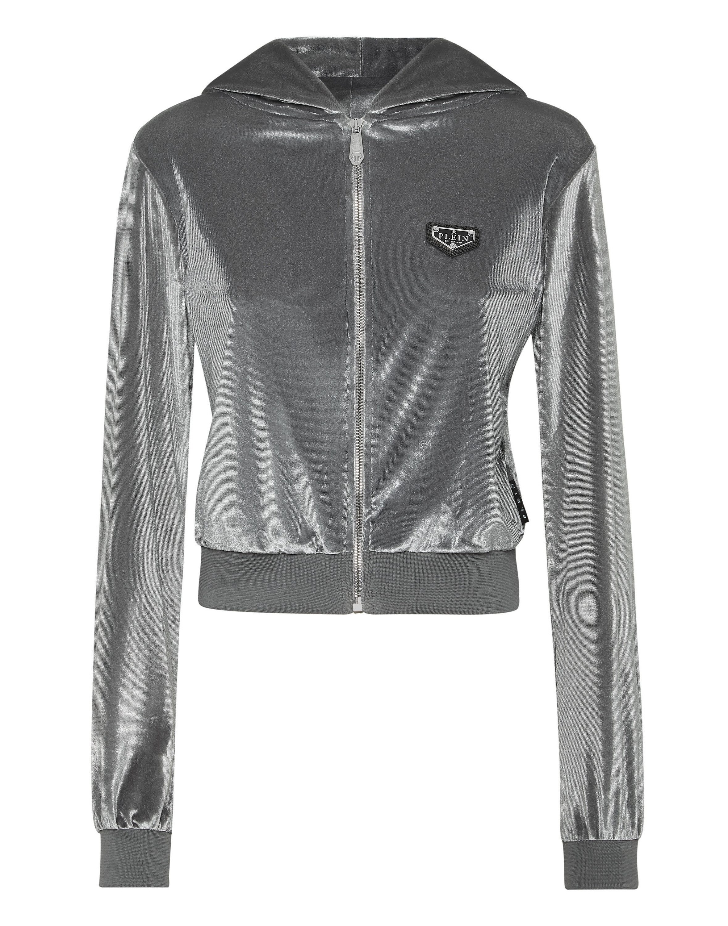 PHILIPP PLEIN Kapuzensweatjacke Skull Mit Schmucksteinen