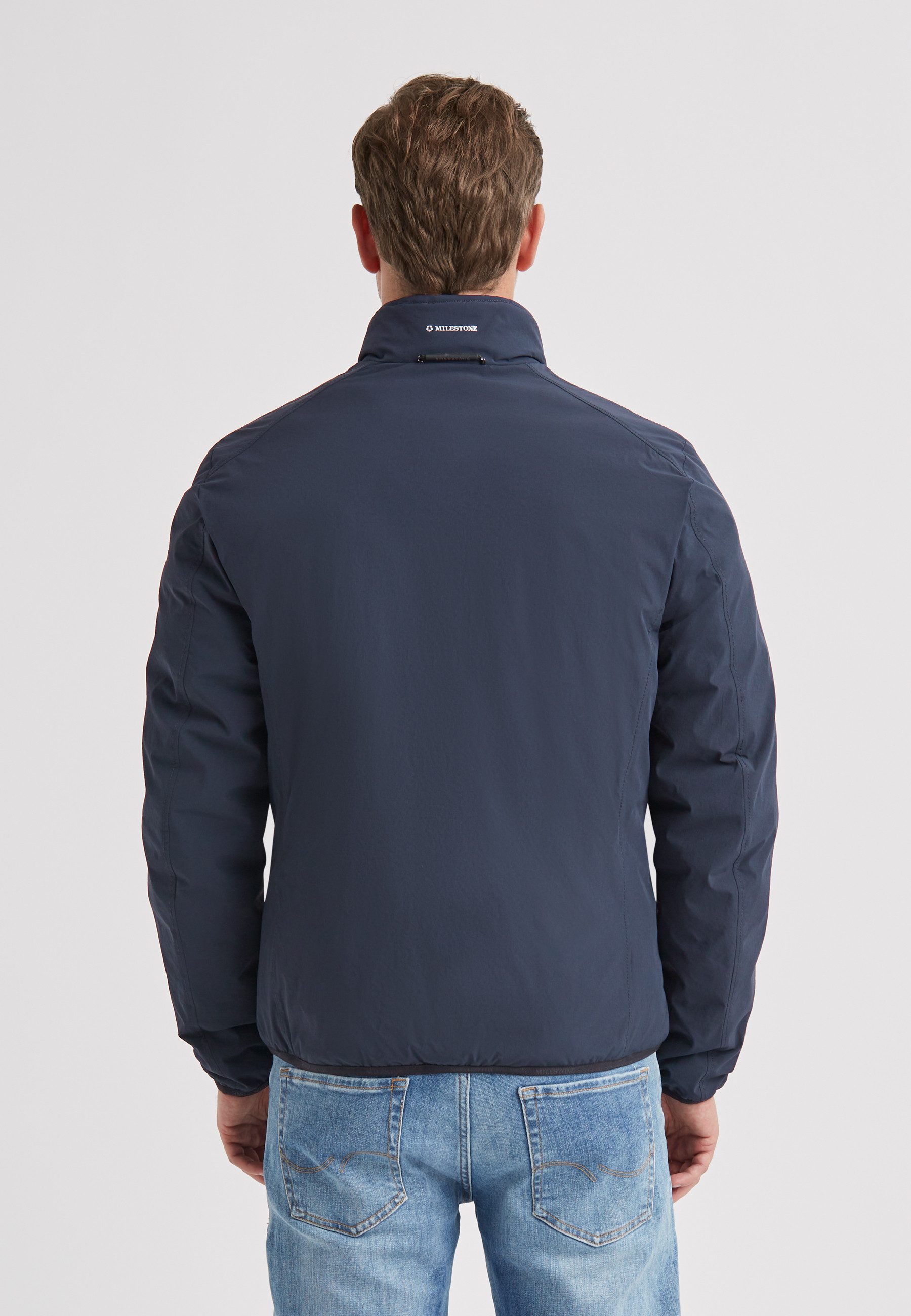 Milestone Wendejacke MSPizaro Herren Jacke beidseitig Übergangsjacke mit Logo Badge