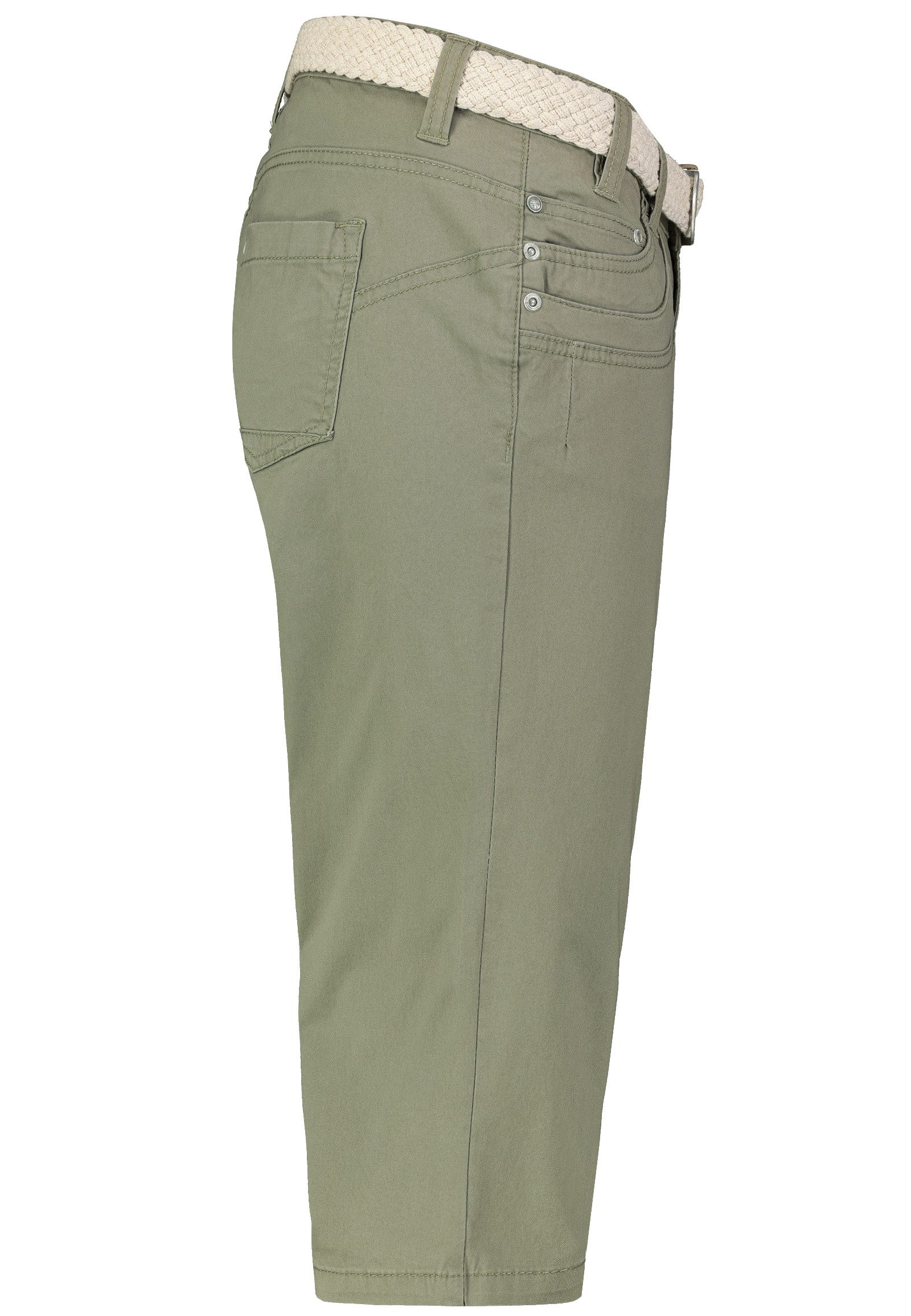 SUBLEVEL Bermudas Damen Short Bermuda 3/4 Hose Sommer Chino Stoff Hose mit Gürtel Capri – Bild 3 von 5