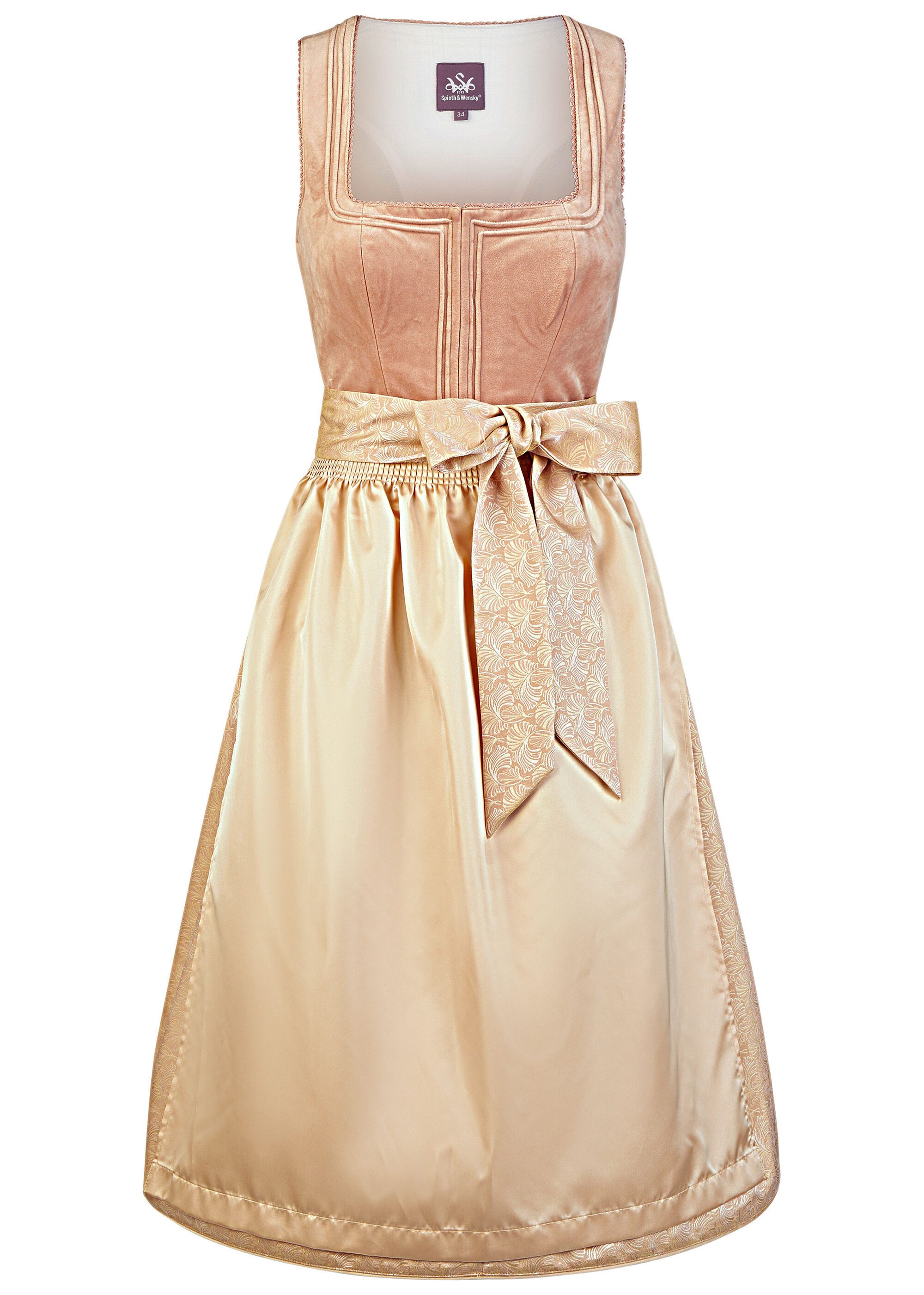 Spieth & Wensky Dirndl Hadwine (1-tlg) Eleganter, puristischer Karree-Ausschnitt