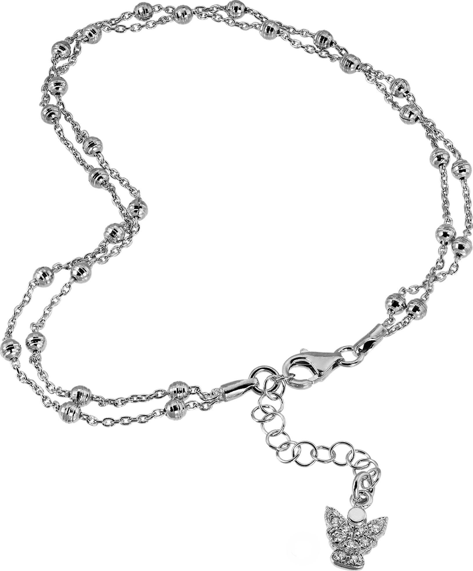 SilberDream Fußkette mit Anhänger SDF2901JX SilberDream Fußkette Sterling Silber 925, Damen Fußkette Kugel aus 925 Sterling Silber, Farbe: silber