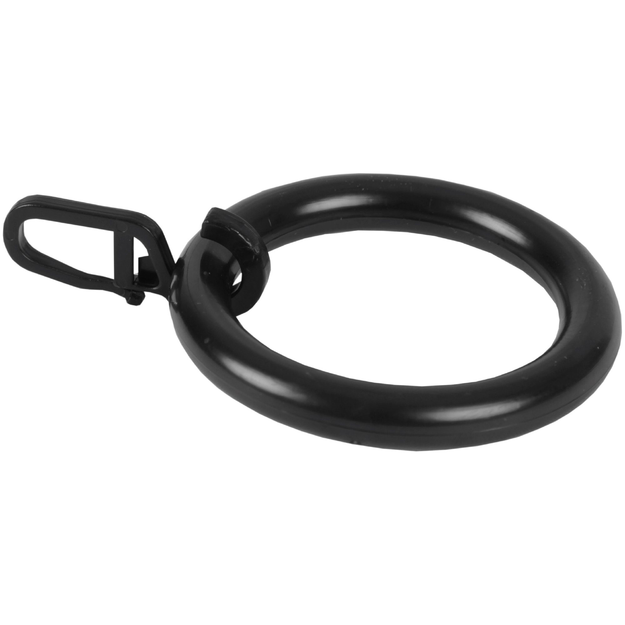 Bestlivings Gardinenstange, 1-läufig, Gardinenring - schwarz - Ø40mm, Gardinenring (silber) Ø40mm , Gardinenringe Ø40mm inkl. Faltenleghaken – Bild 5 von 5