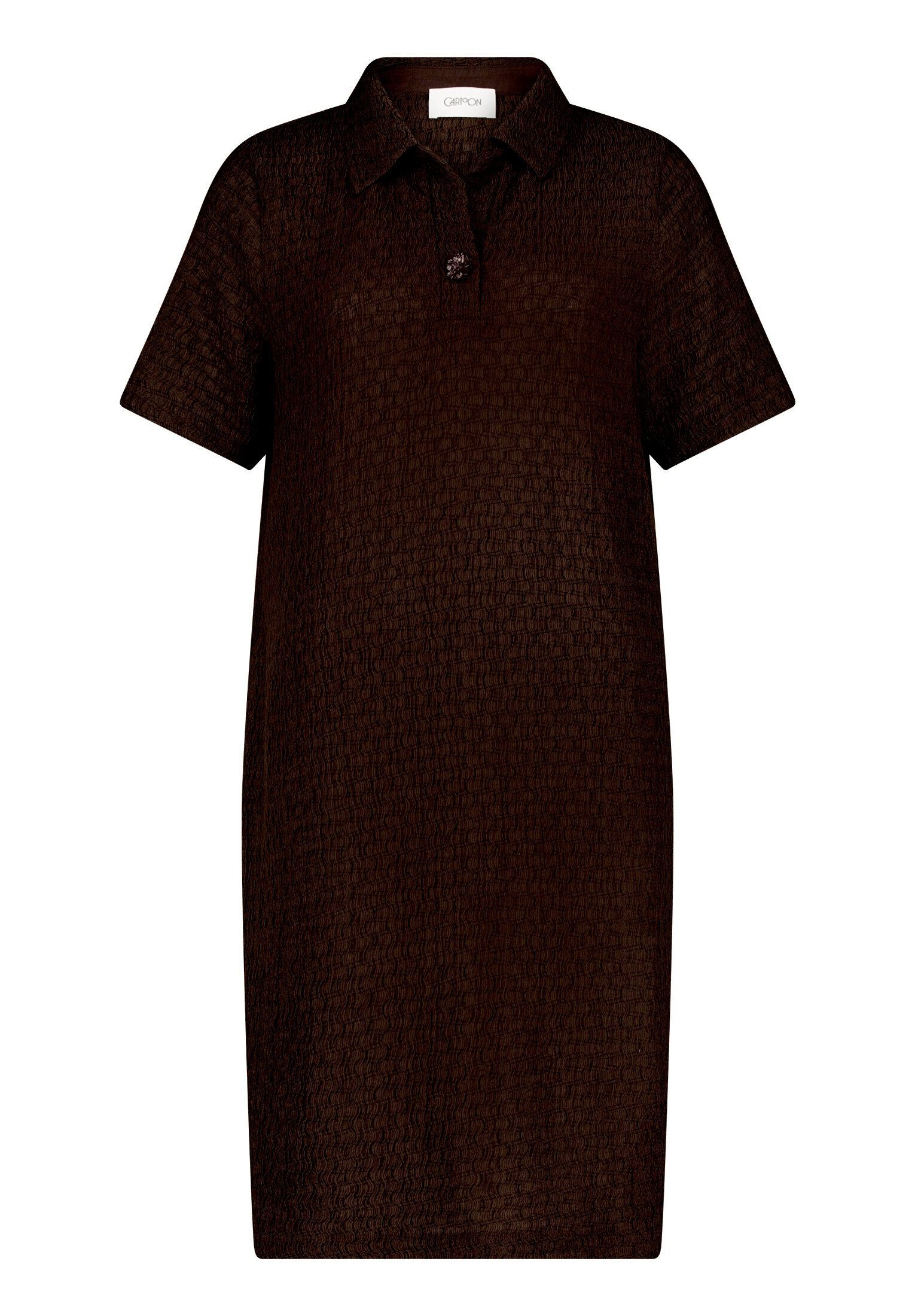 Cartoon Polokleid Damen mit Eingrifftaschen