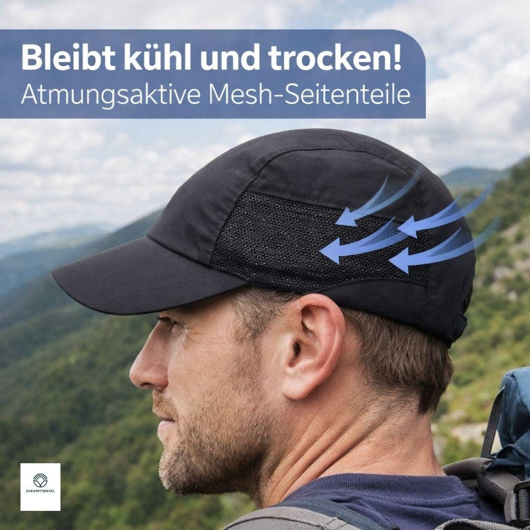 ZUKUNFTSENKEL Baseball Cap Outdoor Kappe Unisex Leicht & Atmungsaktiv mit Netz-Einsätzen (Sommer Basecap Herren & Damen) Laufkappe Sportkappe Schirmmütze