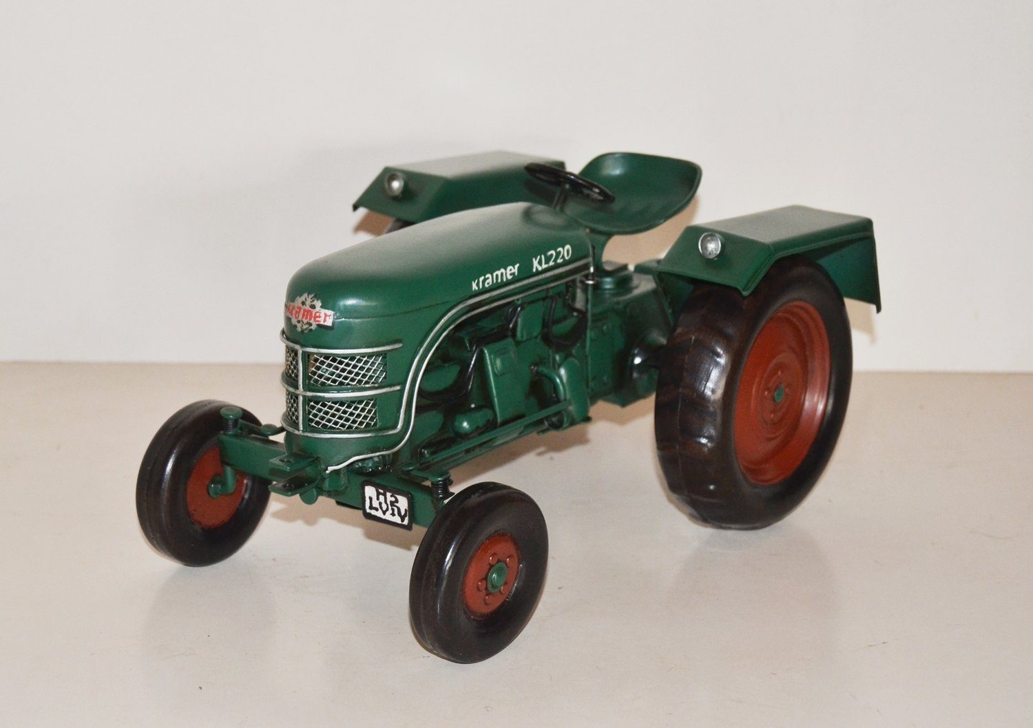 JS GartenDeko Modelltraktor Blechtraktor Oldtimer Marke Kramer KL 220 Traktor L 25 cm