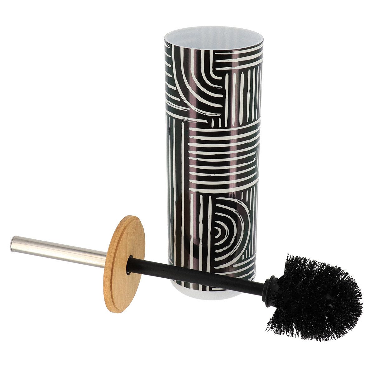 LikeKa Badaccessoire-Set schwarz Duschvorhang Toilettenbürste schwarz günstig online kaufen
