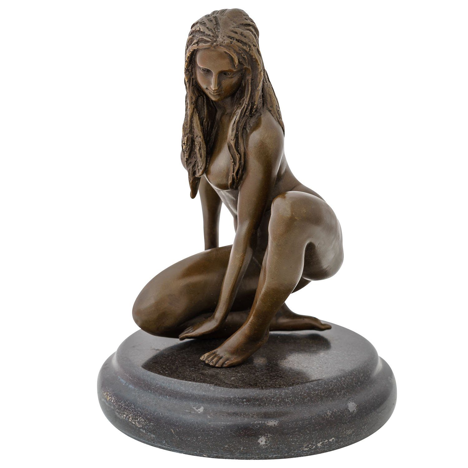 Erotik 20c Frau Aubaho Bronze im Antik-Stil Skulptur Bronzeskulptur Figur Statue Kunst