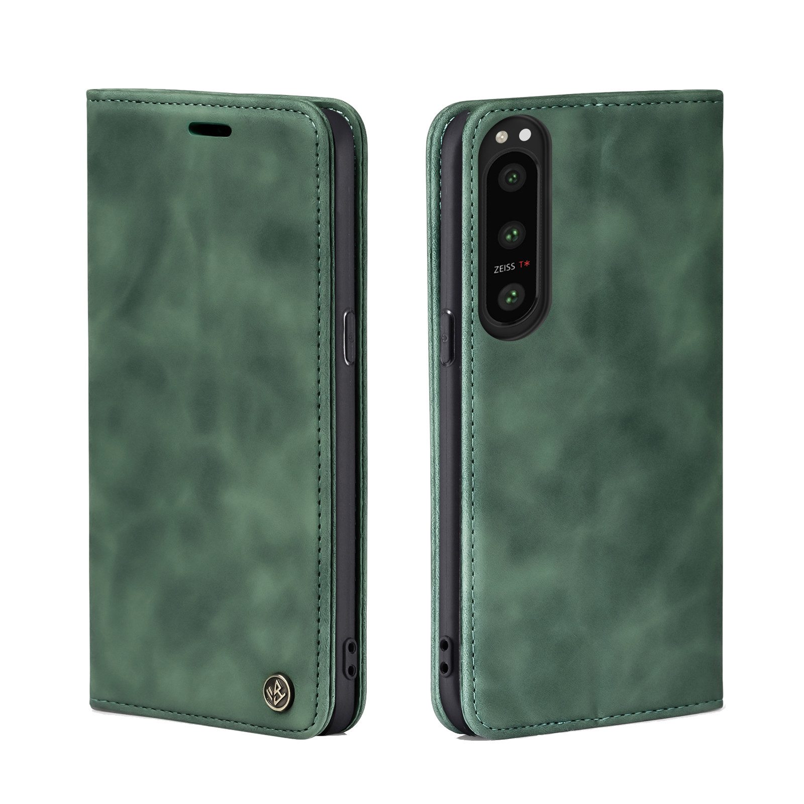 Tec-Expert Handyhülle Tasche Hülle für Sony Xperia 5 IV 6.1 Zoll, 6.1 ", Cover Klapphülle Case mit Kartenfach Fliphülle aufstellbar
