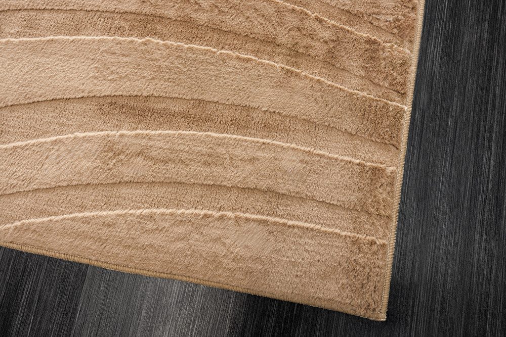 riess-ambiente Designteppich WAVE 230x160cm beige - 3D-Strukturiert, Hoch-Tief-Effekt, modern, rechteckig, Höhe: 10 mm, Kurzflor-Teppich für Indoor - ideal für  – Bild 4 von 5