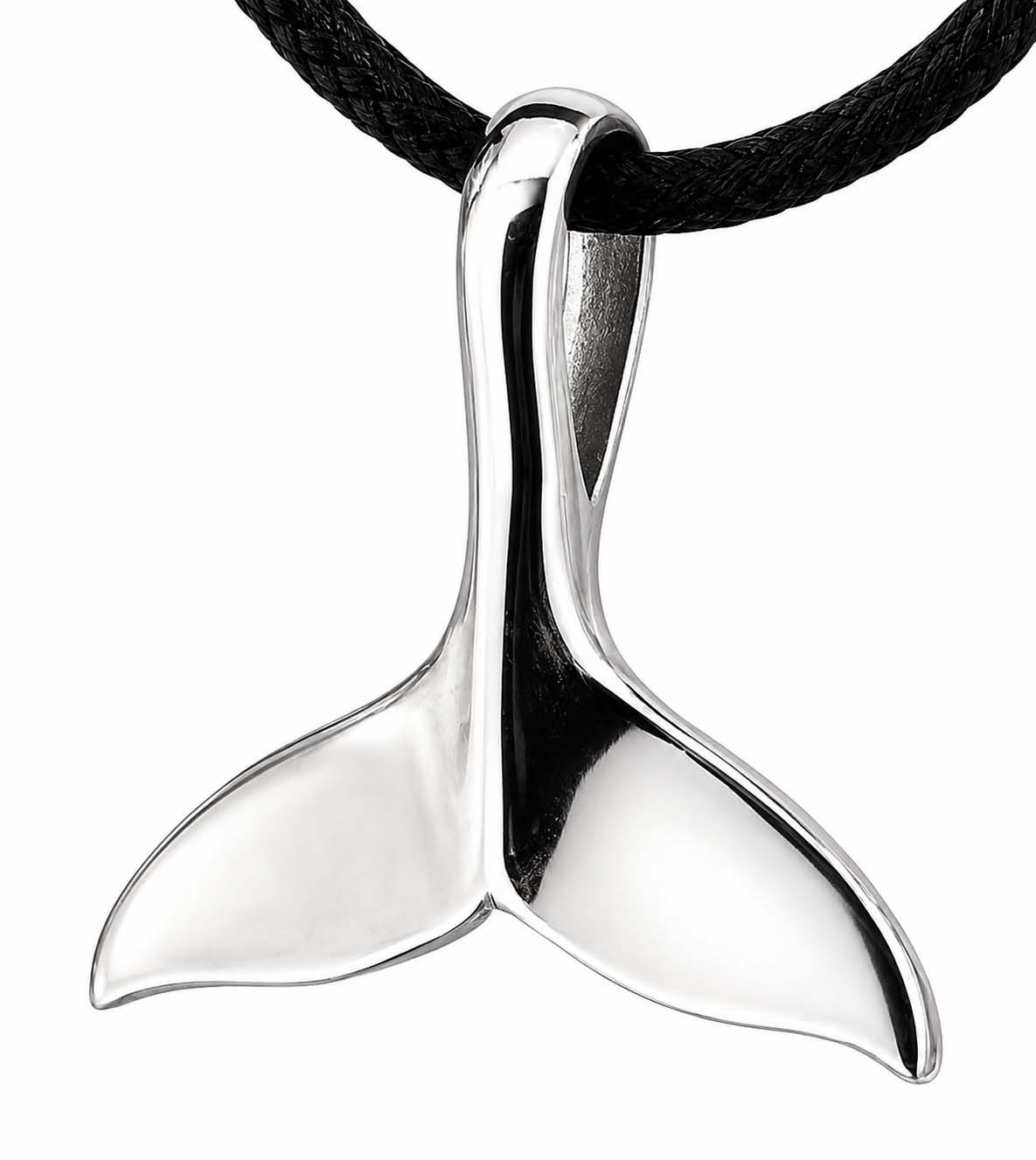 Kiss of Leather Kettenanhänger Wal Flosse Walflosse Schwanzflosse, 925 Silber (Sterlingsilber)
