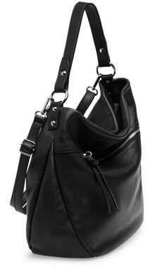 Caspar Schultertasche Caspar TL795 Damen Leder Schultertasche Mini Shopper