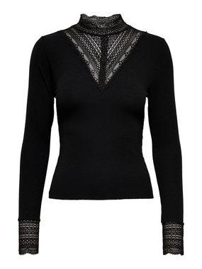 ONLY Spitzenshirt ONLTILDE L/S HIGH NECK LACE TOP JRS